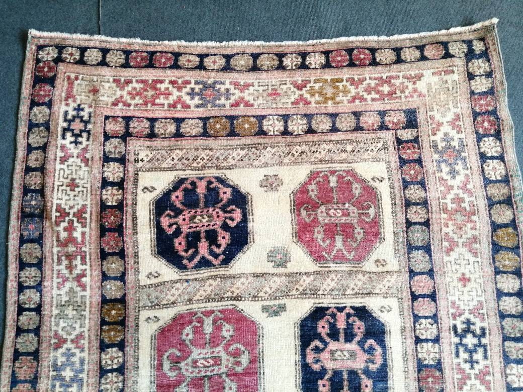 Vintage Original Area Turkish Rug,Traditional Bohemian Rug, Living Room Rug,Oushak Rug,Hand woven Rug,Weaving Rug, Vintage Flooring