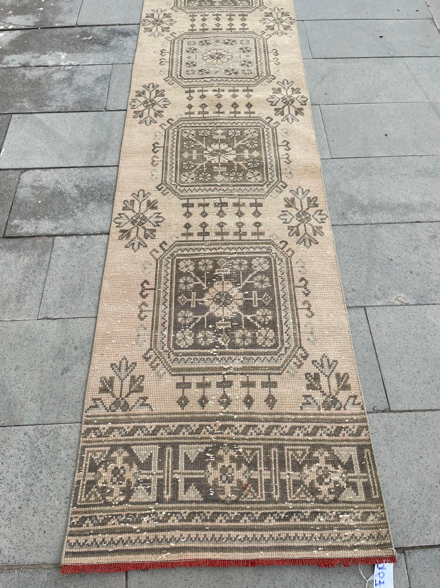 Handmade Extra Long Turkish Runner Rug,Very Long Hand Knotted Runner Rug 2.3 x 21.3 Vintage Runner Rug XL Muted Runner Rug Staircase Runner