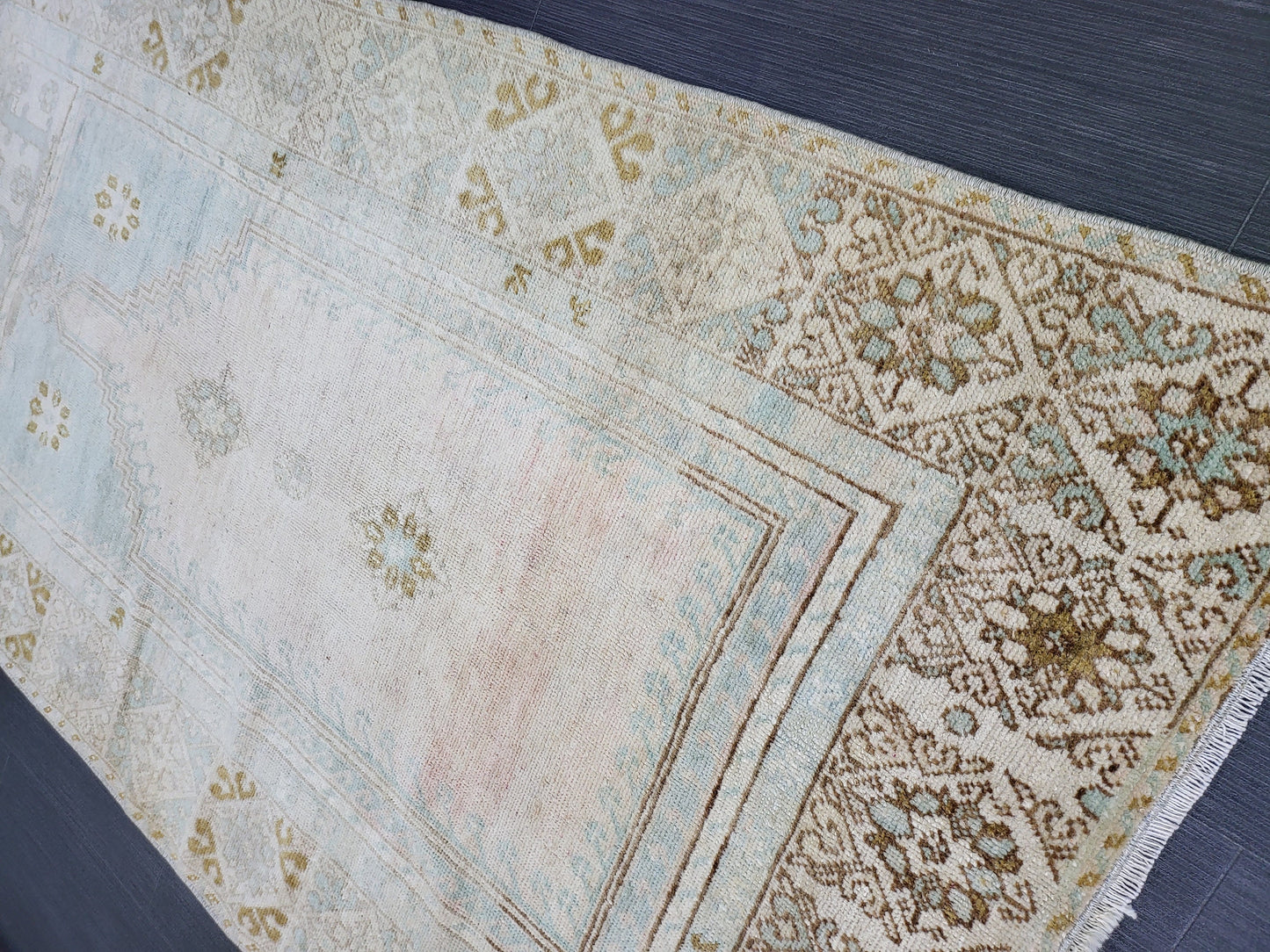OUSHAK RUG, TURKISH 2.9 x 5.2 Antique Rug, Vintage Rug, Antique Rug Wool Handknotted Rug, Handmade Rug,Vintage Turkish Rug