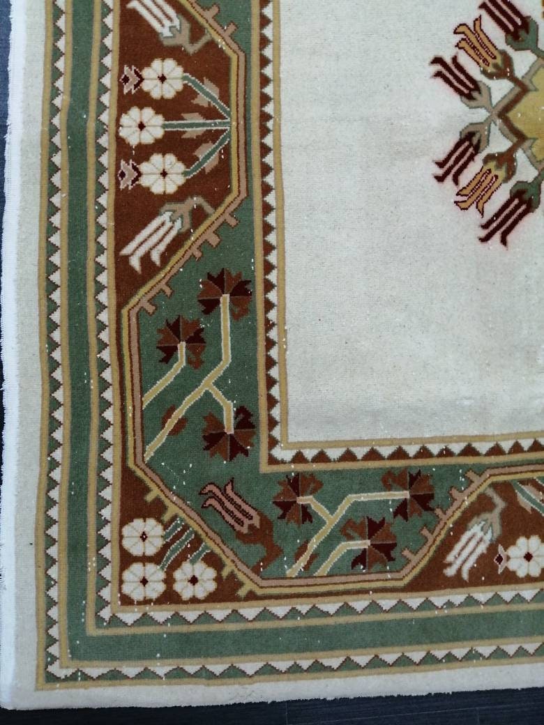Oriental Rugs, Hand Made Rug, Muted Oushak Rug, Rustic Rug, 5.2 x 9.3 Rug,Turkish Rug, Farmhouse Rug, Vintage Rug, Wool rug