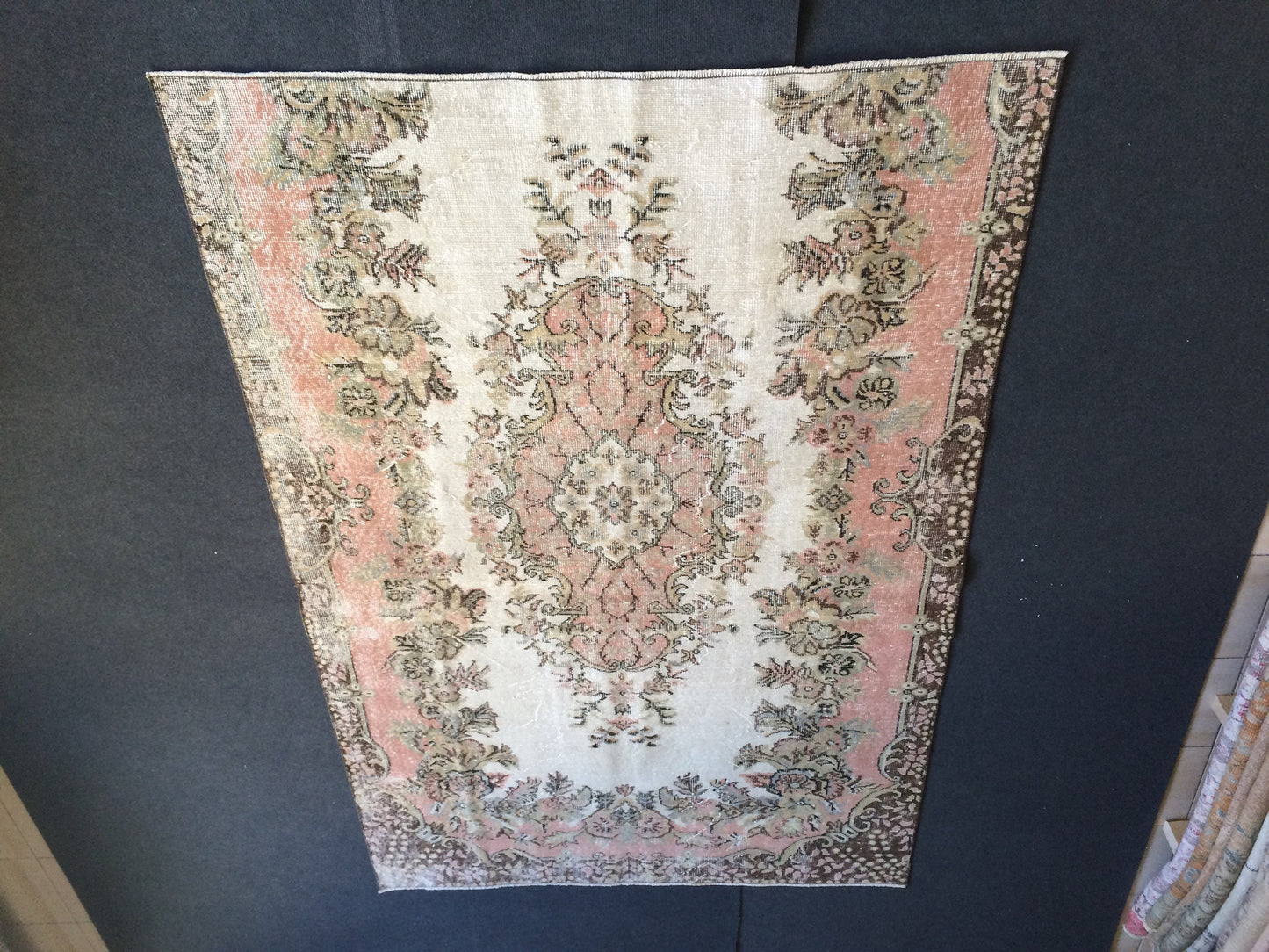 7.8 x 5.2 Pink Large Area Oushak Rug Vintage Rug Turkish Rug Hand Made Rug