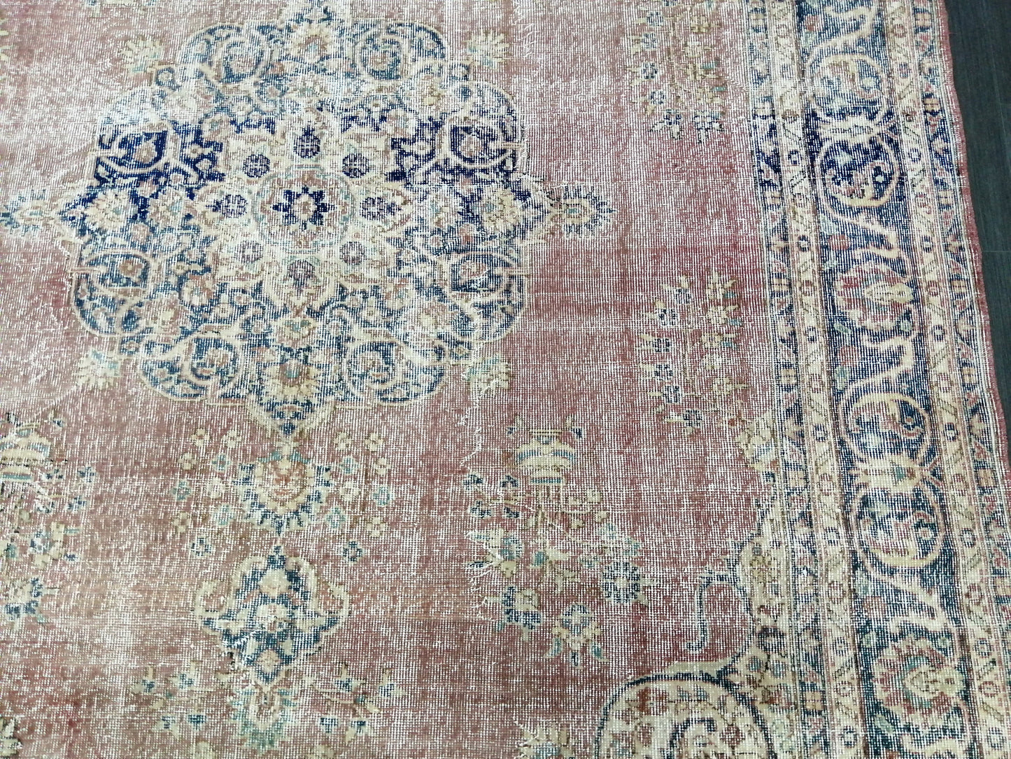7x10 Vintage RUG TURKISH Rug Vintage Oushak Rug Vintage Oriental Rug Wool Oushak Rug Hand Made Rugs Vintage Turkish Rug