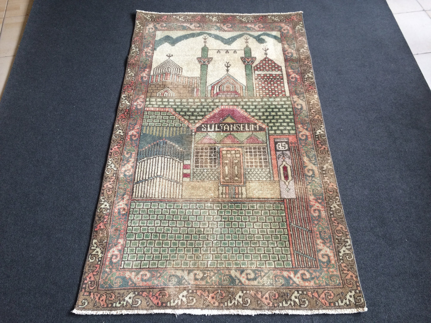 Rugs, Tapestry Rug, Konya Mevlana Rug, Rumi Rug, Bohemian Rug, Rug Runner, Turkish Rug, Farmhouse Rug, Vintage Rug, Wool rug