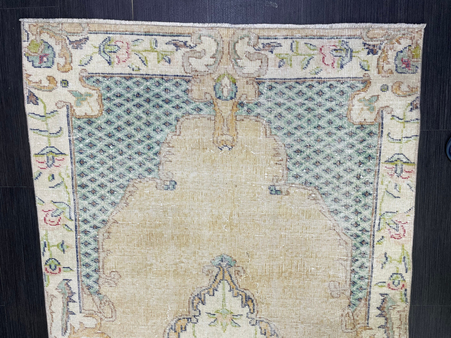 Persian Rug, Turkish 3.7 x 7 Rug, Vintage Rug, Hallway Rug, Kitchen Rug, Wool Rug, Oushak Rug, Handmade Rug, Hand Knotted Rugs