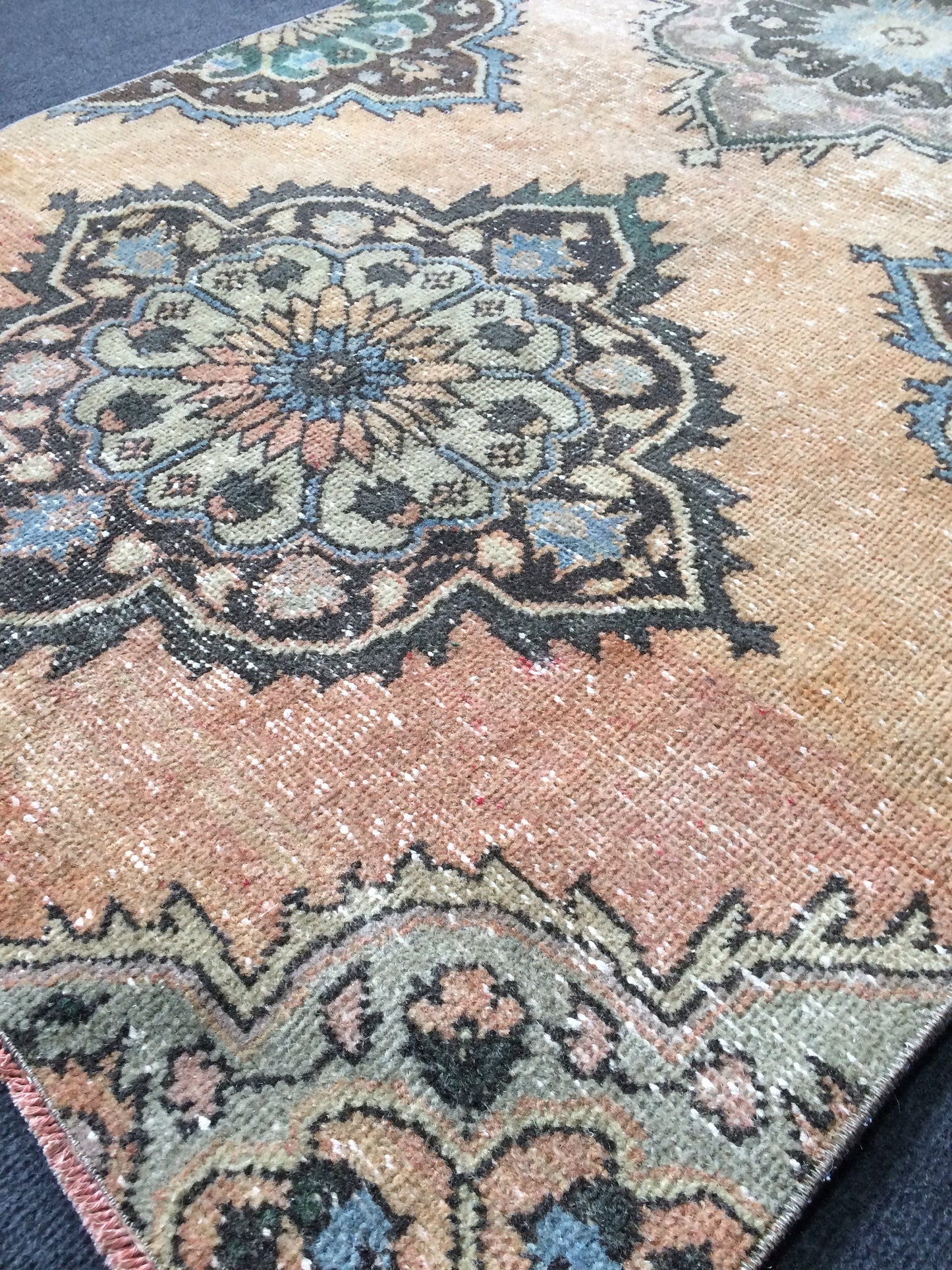 Mini Rug Small Area Rug Turkish Rug Oushak Rug Hand Made Rug Vintage Rug