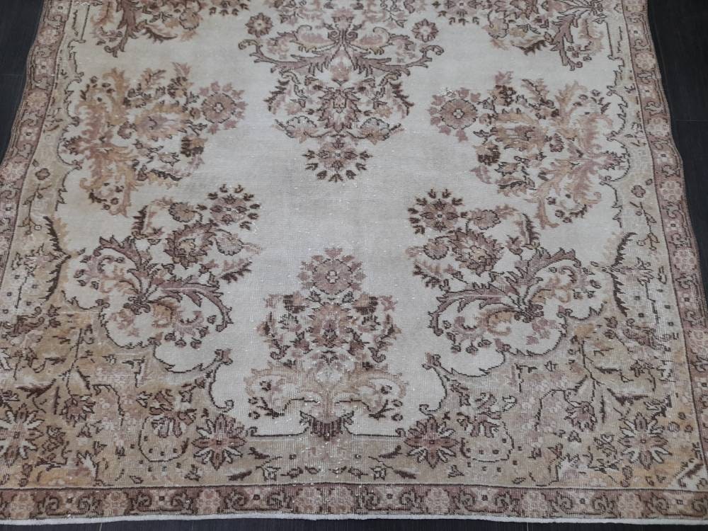 6.2 x 9.8 Oushak Runner Rug Turkish Runner Rug Vintage Runner Rug Hallway Runner Rug Kitchen Runner Rug Wool Runner Rug Wool 6x10 Rug