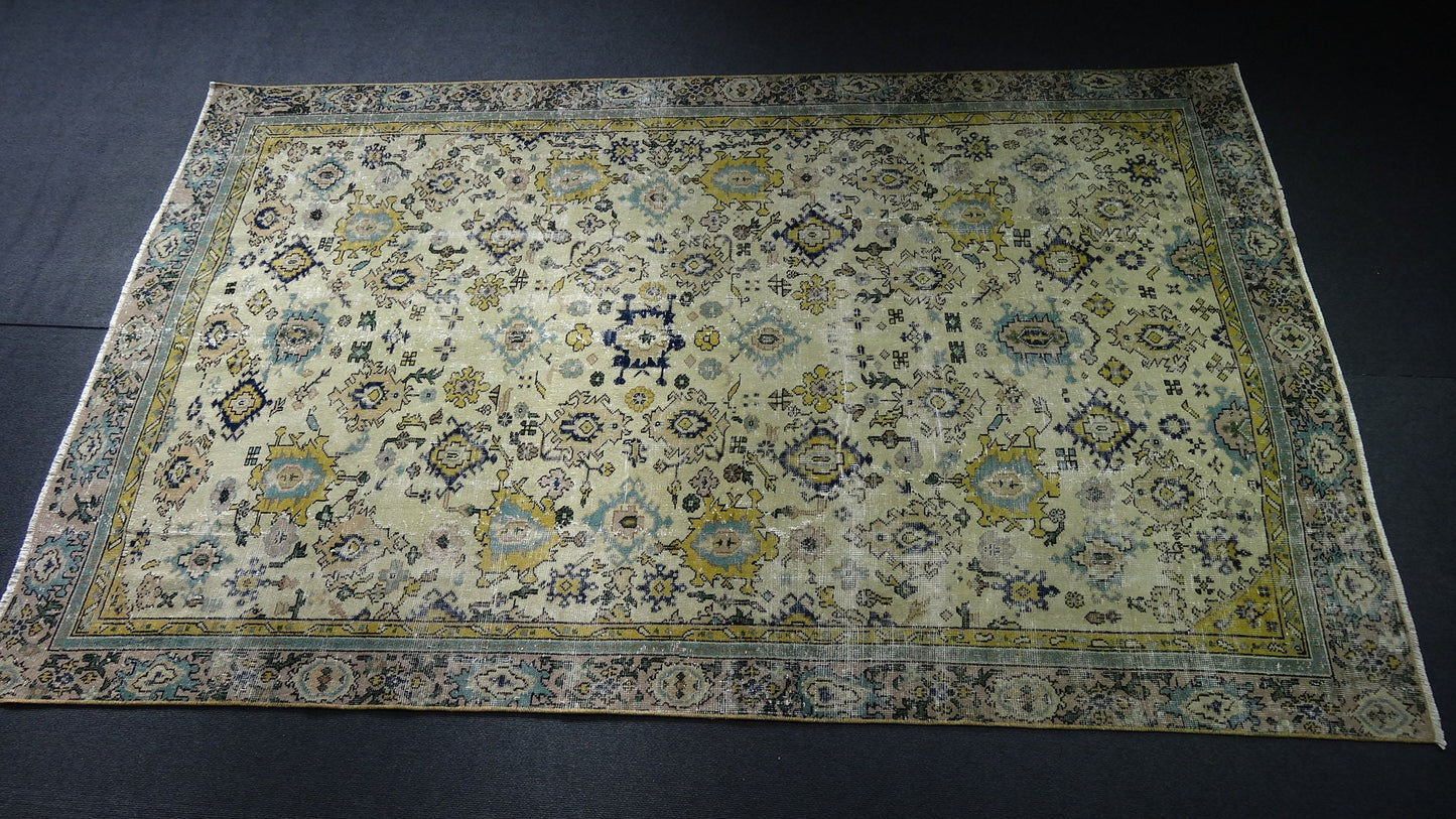 Green Turkish Rug,Oushak Rug,Turkish Rug
