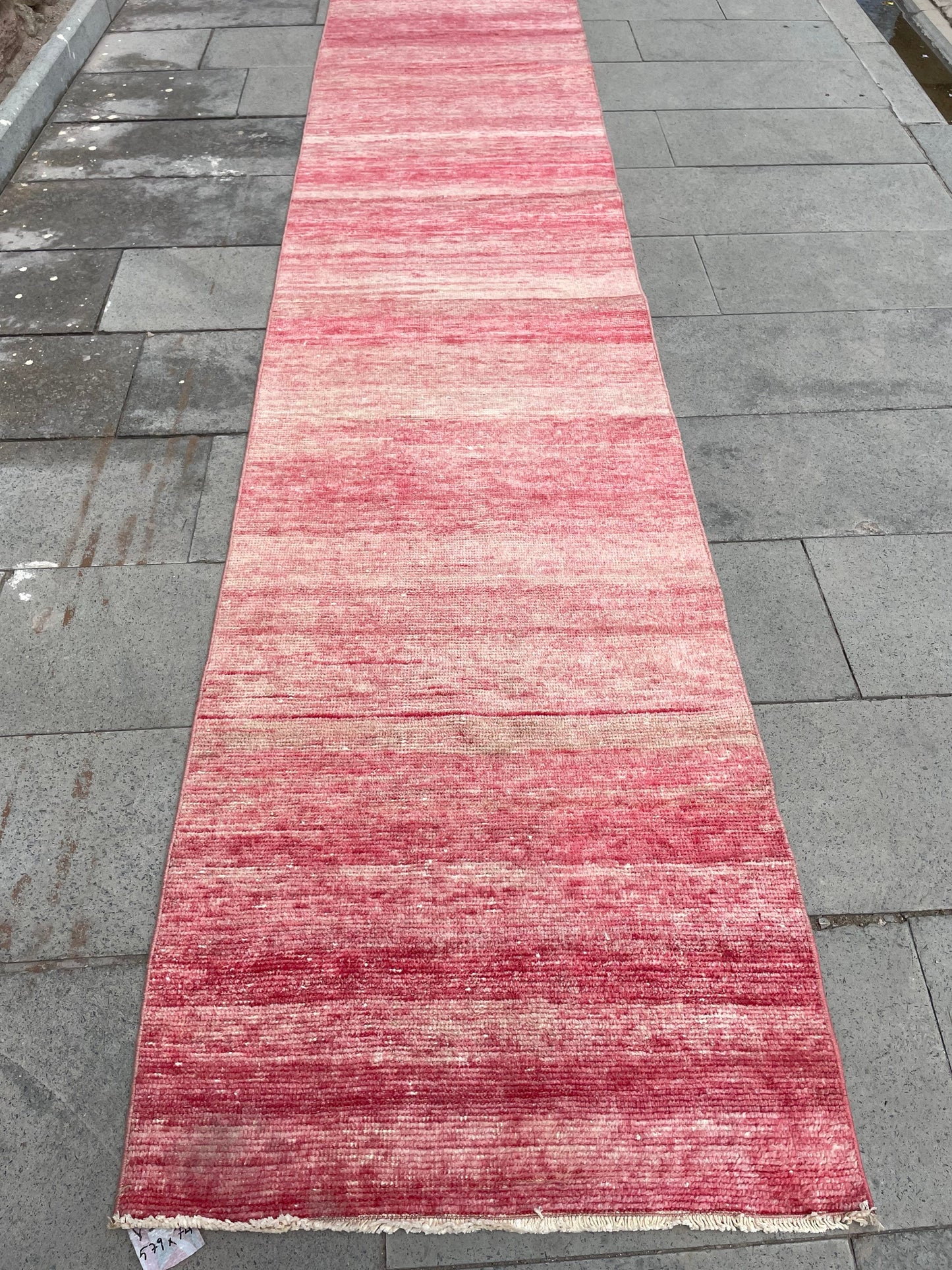 Long Vintage Runner Stairs Runner Rug 2.4 x 19 ft Handmade Runner Rug XL Oriental Runner Rug Staircase Hand Knotted Runner rug