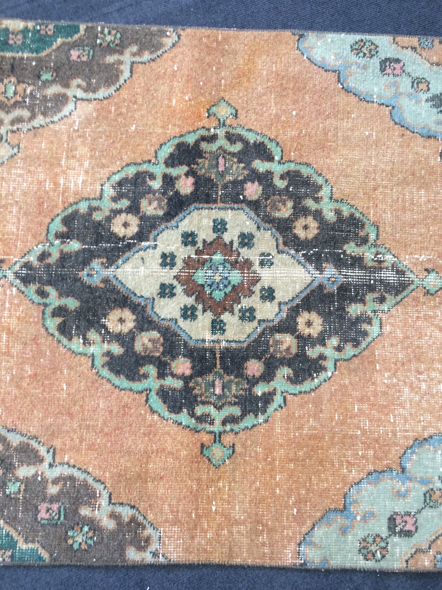 3 x 13.7 Turkish Runner Rug Oushak Runner Rug Vintage Runner Rug Hallway Runner Rug Kitchen Runner Rug Wool Runner Rug Wool Oushak Runner