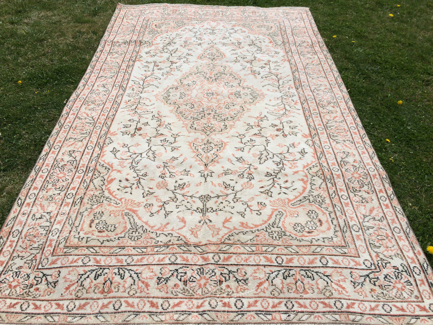 10 x 6 ft Vintage RUGS LARGE Area RUG Turkish Rugs Oushak Rugs Bohemian Rug Living Room Rug Oushak Runner Rug Hand Made Rugs