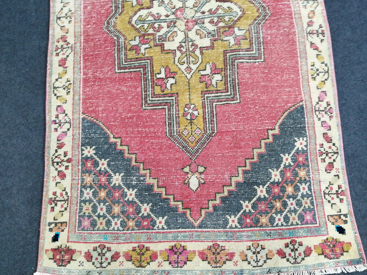 6 x 3.5 Turkish Rug, Oushak Rug, Oushak Rugs, Wool Oushak Rug, Blue Oushak Runner Rugs, Muted Rug, Vintage Rug, Hand Made Rug
