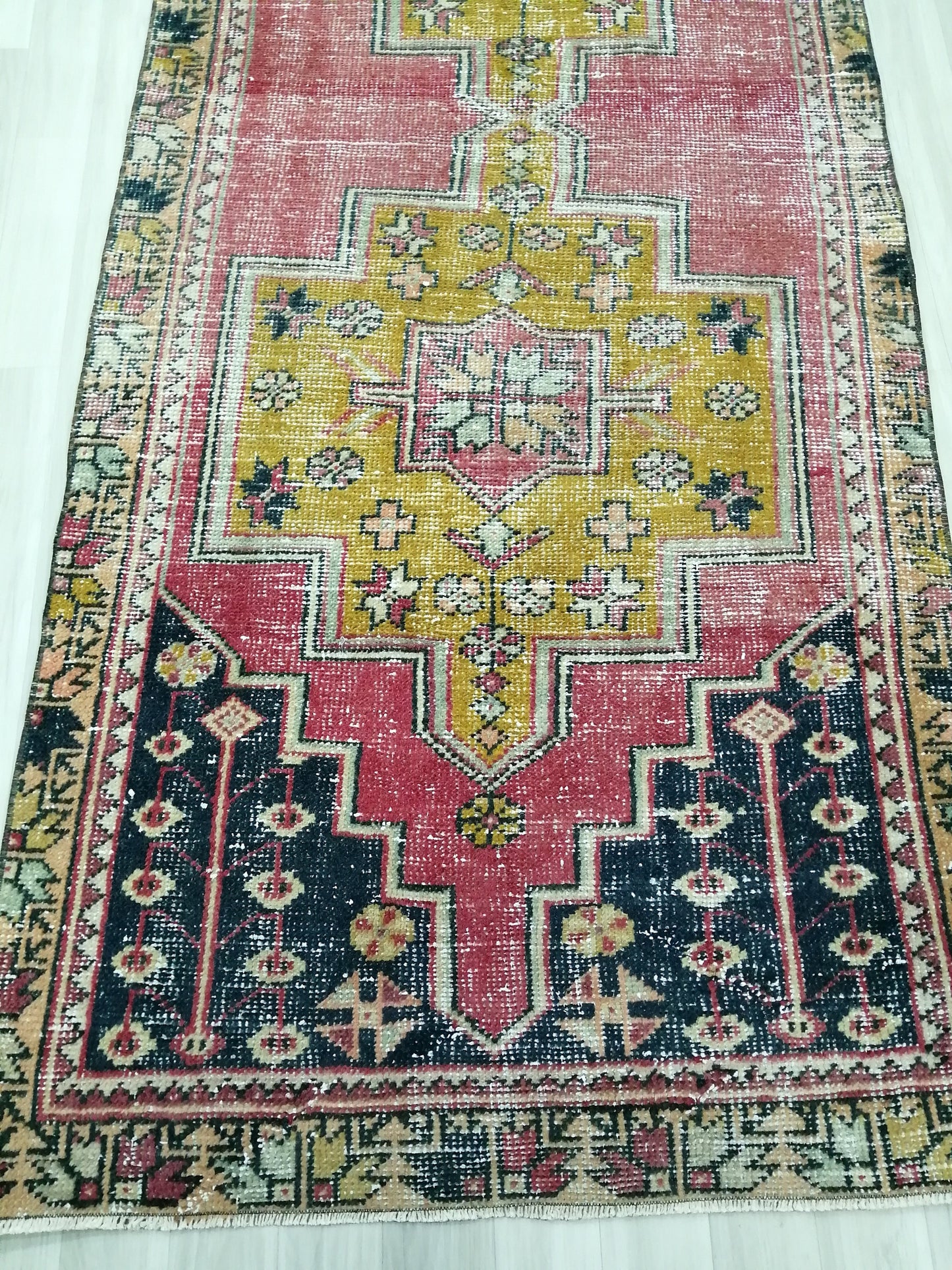 8.3 X 3.3 Rugs, Hand Made Rug, Oushak Rug, Rustic Rug, Bohemian Rug, Rug Runner, Turkish Rug, Farmhouse Rug, Vintage Rug, Wool rug