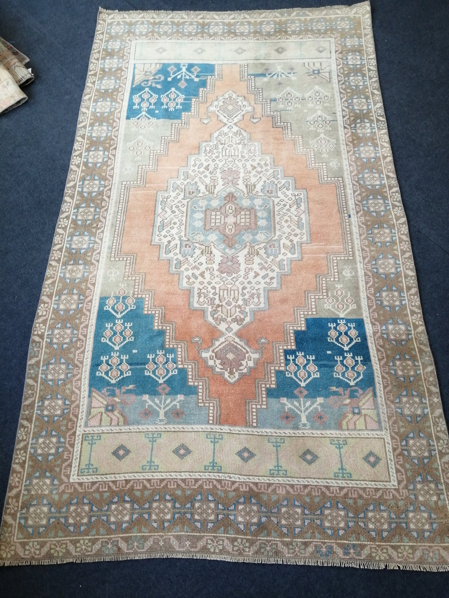 4.6 x 8.2 Wool Rugs TURKISH HAND MADE Rugs Vintage Turkish Rugs Anatolian Oushak Rug Turkish Oushak Rug, Vintage Oushak Rug, Wool Rug