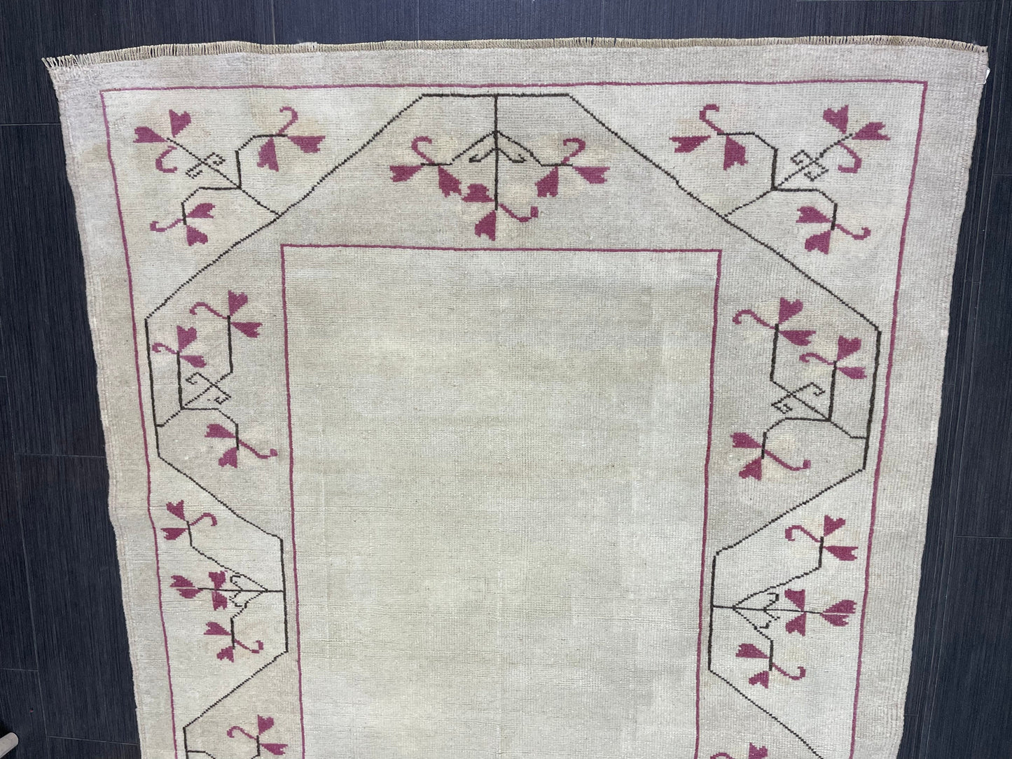 Bathroom Handmade Rug, Vanity 4 x 5.6 Rug , Oushak Rug, Wool Oriental Rug, Persian Rug, Vintage Turkish Rug Hand Knotted Wool Rug
