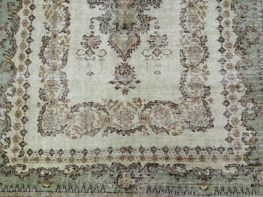 Vintage Persian Rug, Unique Motif Rug, 6x9 Persian Rug, Hand Knotted Rug, Eclectic Rug, Hand Made Rug, Living room Rug Oriental Vintage Rug