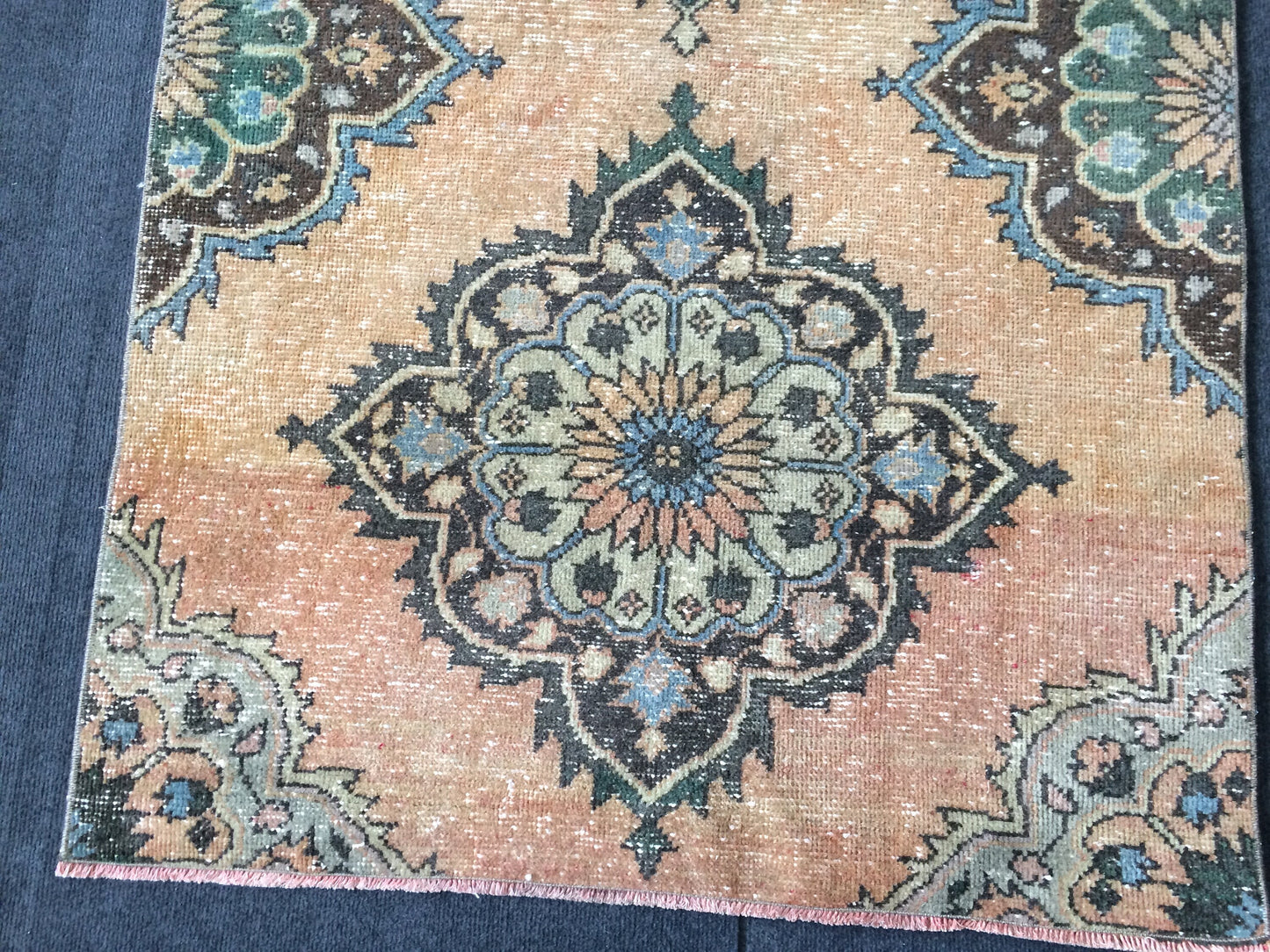 Mini Rug Small Area Rug Turkish Rug Oushak Rug Hand Made Rug Vintage Rug