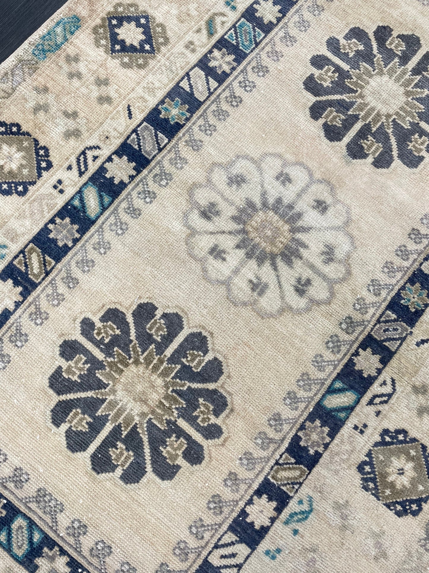 Vintage Handmade Rug Muted 3.6 x 6.3 Vintage Rug Wool Oushak Rug Hand Made Rugs Vintage Turkish Rug Living Room Rug