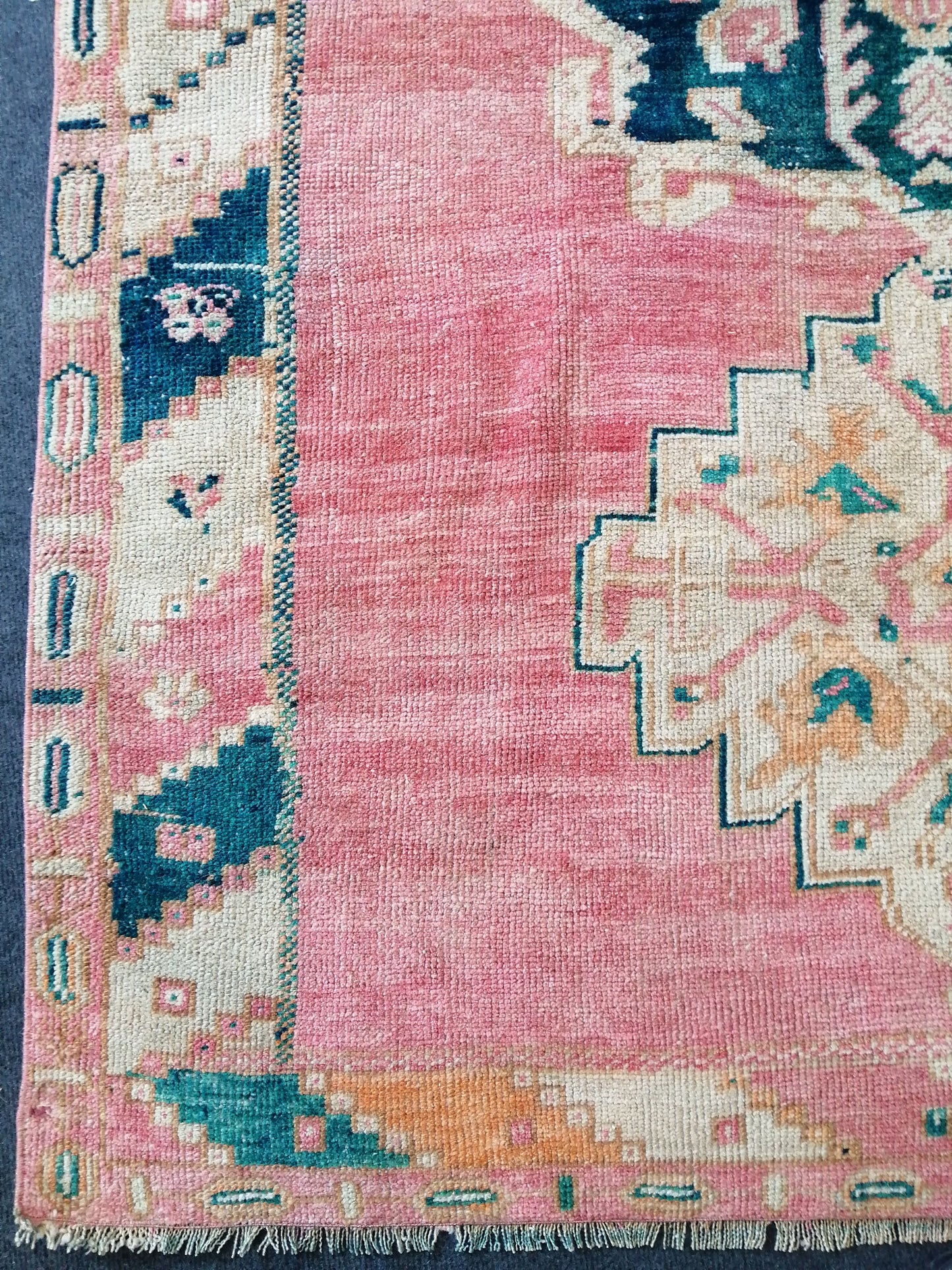 Handmade Runner RUG TURKISH 4.4 x 10.9 Rug Vintage Oushak Runner Rug Vintage Runner Rug Wool Oriental Rug Vintage Turkish Rug