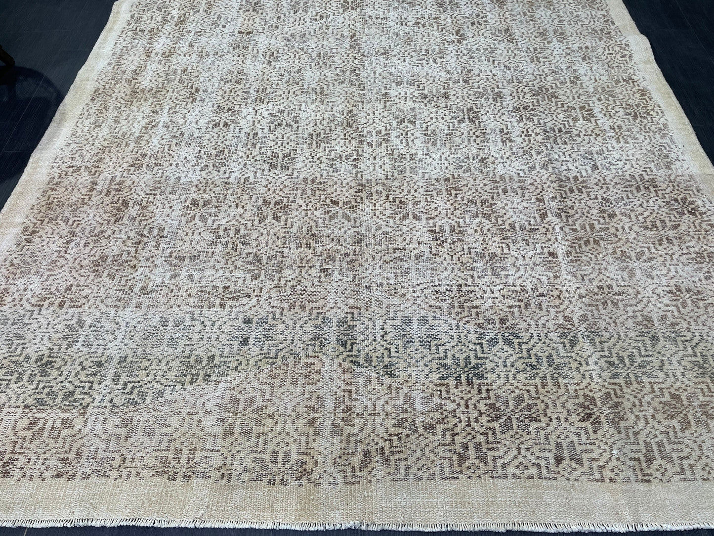Antique WOOL RUG, Vintage 6x9 Rug, Turkish Oushak Rug, Handmade Rug, Distressed Rug, Oushak Rug, Farmhouse Rug, Oriental Rug,Rustic Rug