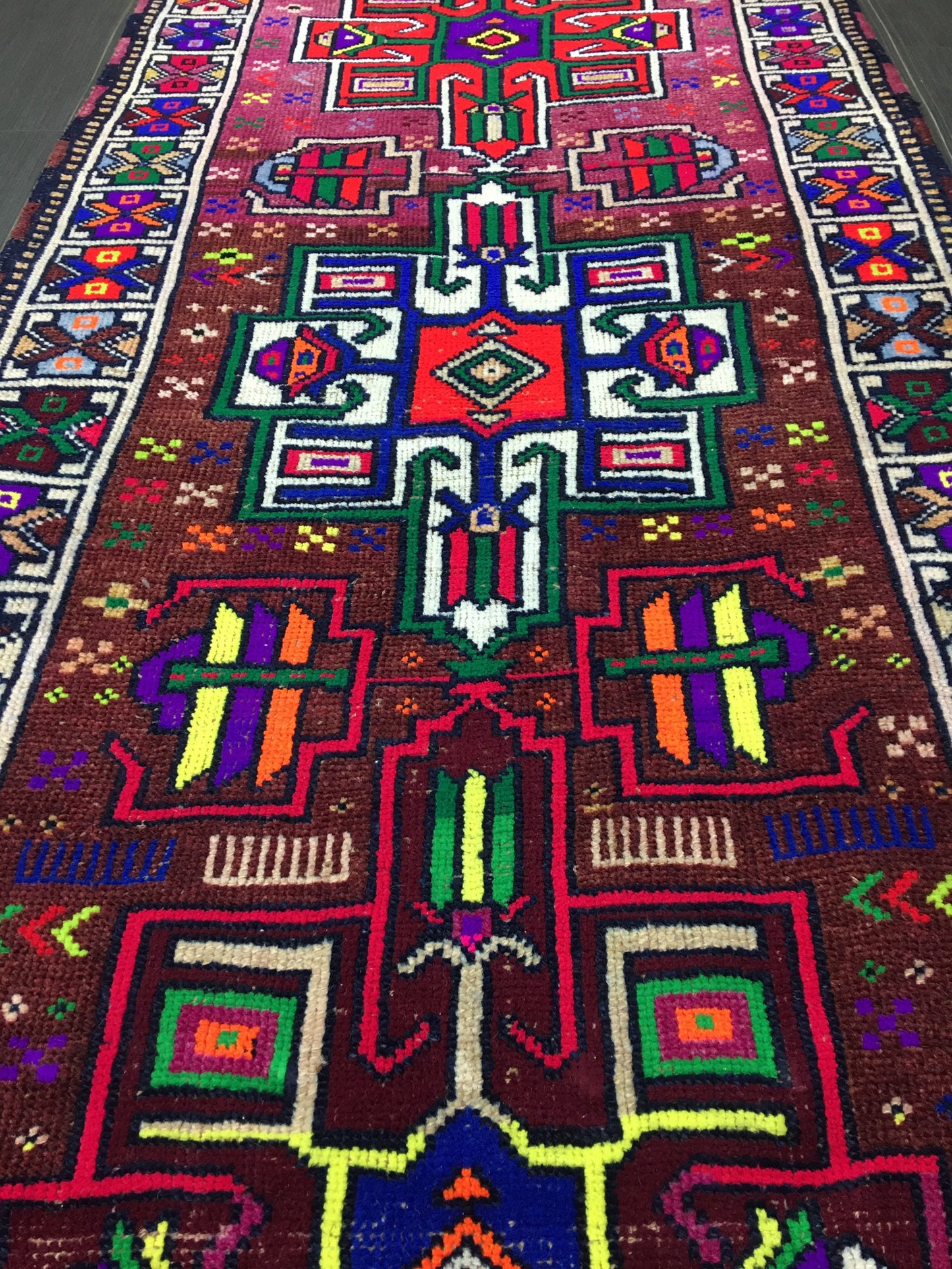 Vintage Runner Rug 3x12 Hand Knotted Runner Rug Turkish Runner Rug Muted Persian Runner Rug Vintage Runner Rug Oriental Runner Rug