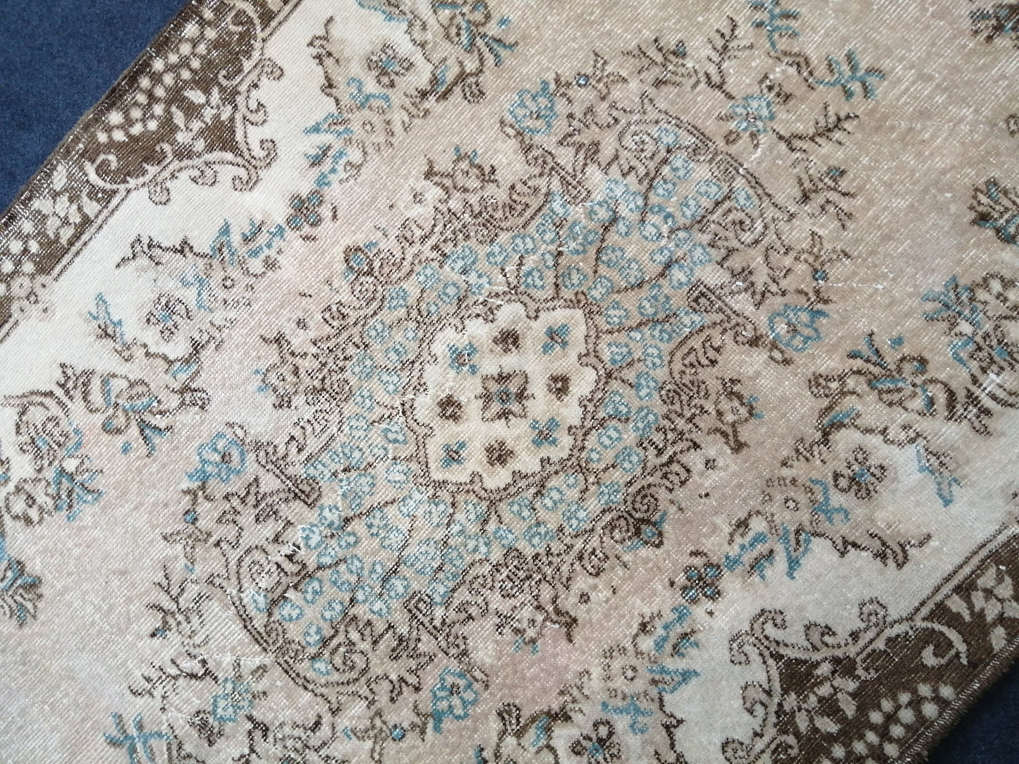 4x7 Turkish Rug, Oushak Rug, Oushak Rugs, Wool Rugs, Hand Knotted Rug, Faded Vintage Rug, Muted Hand Made Rug