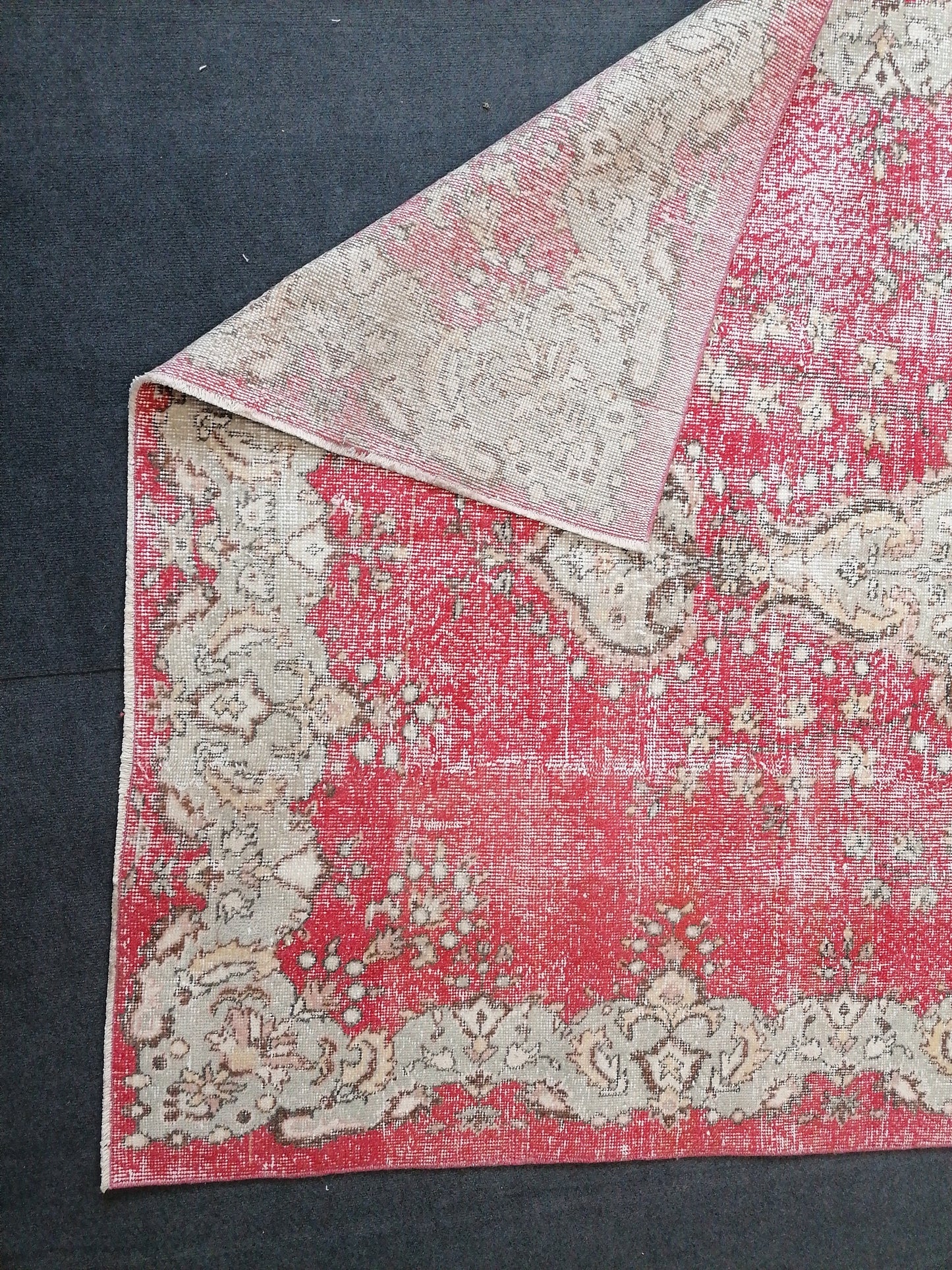 9'7x5'6 turkish oushak rug vintage oushak rug vintage runner rug wool oushak rug distressed hand made rugs