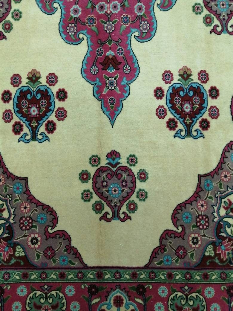 Quality Vintage Rug 5x9 Vintage Rug Turkish Rug Oushak Rug Turkish Oushak Rug, Oushak Rug, Wool Rug Fine Hand Knotted Rug