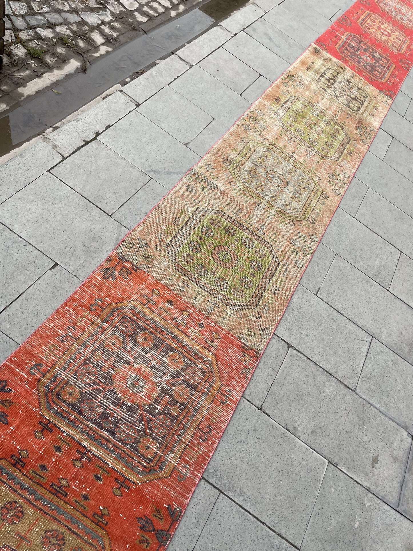 Vintage Staircase Runner Rug 2.3 x 28.4 ft Extra Long TURKISH Runner Rug Vintage Runner Rug Runner Rug Runner Hand Knotted Runner