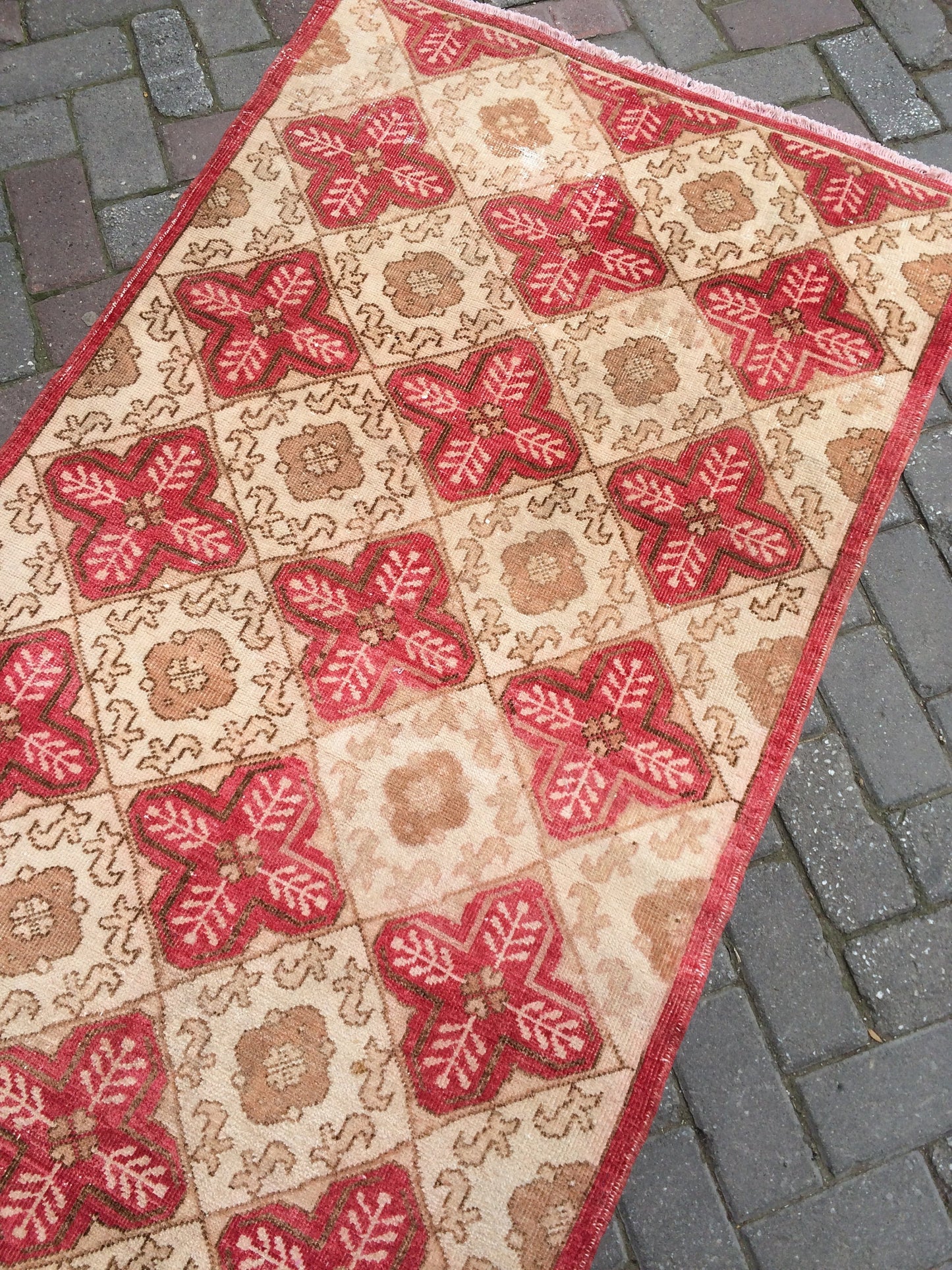 Vintage Rug Turkish Rug, Bohemian Rug Oushak Rug