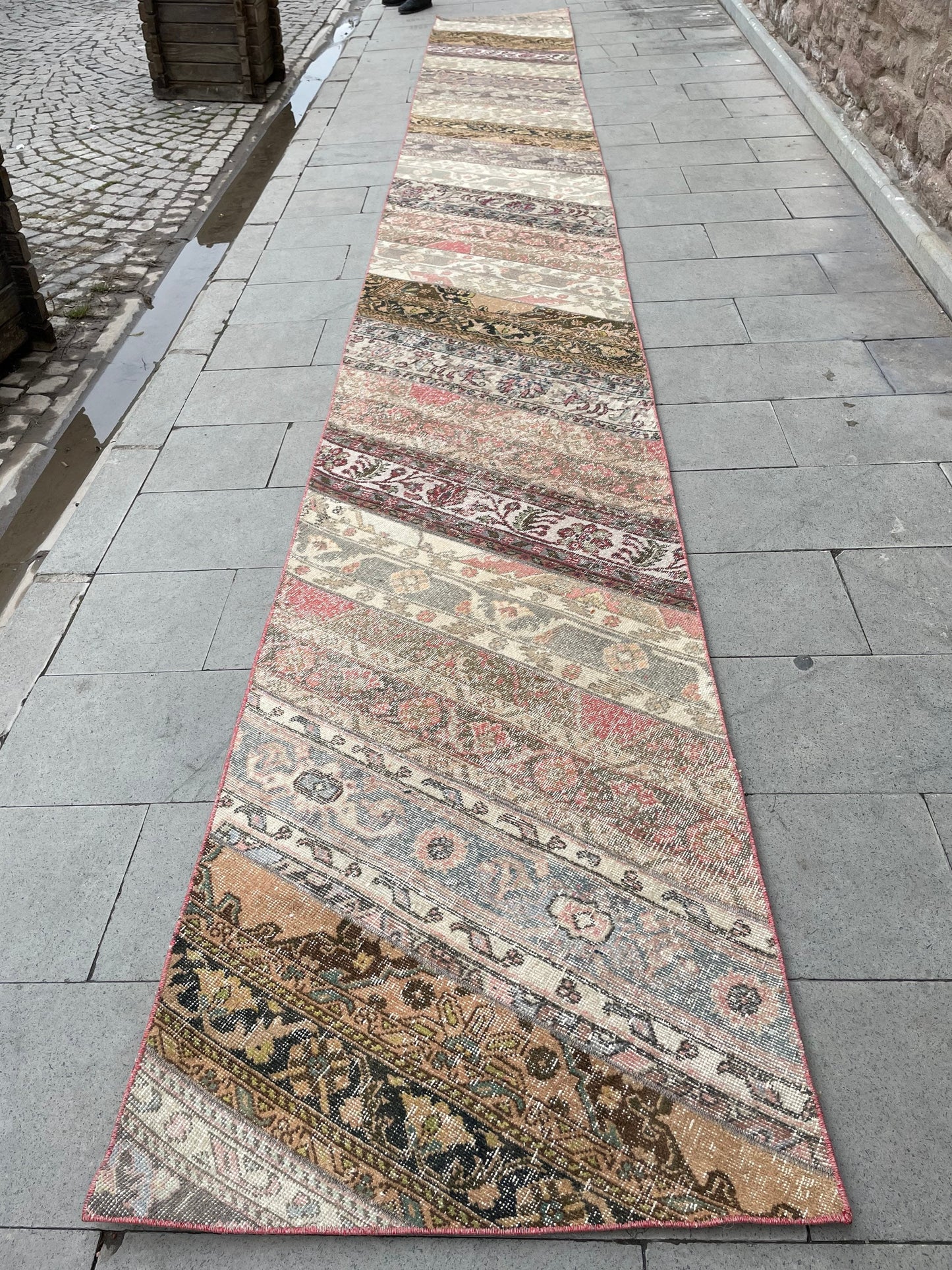 Vintage Runner Rug 2.7 x 22 ft Extra Long TURKISH Runner Rug Vintage Runner Rug Oriental Runner Rug Patchwork Runner Hand Knotted Runner