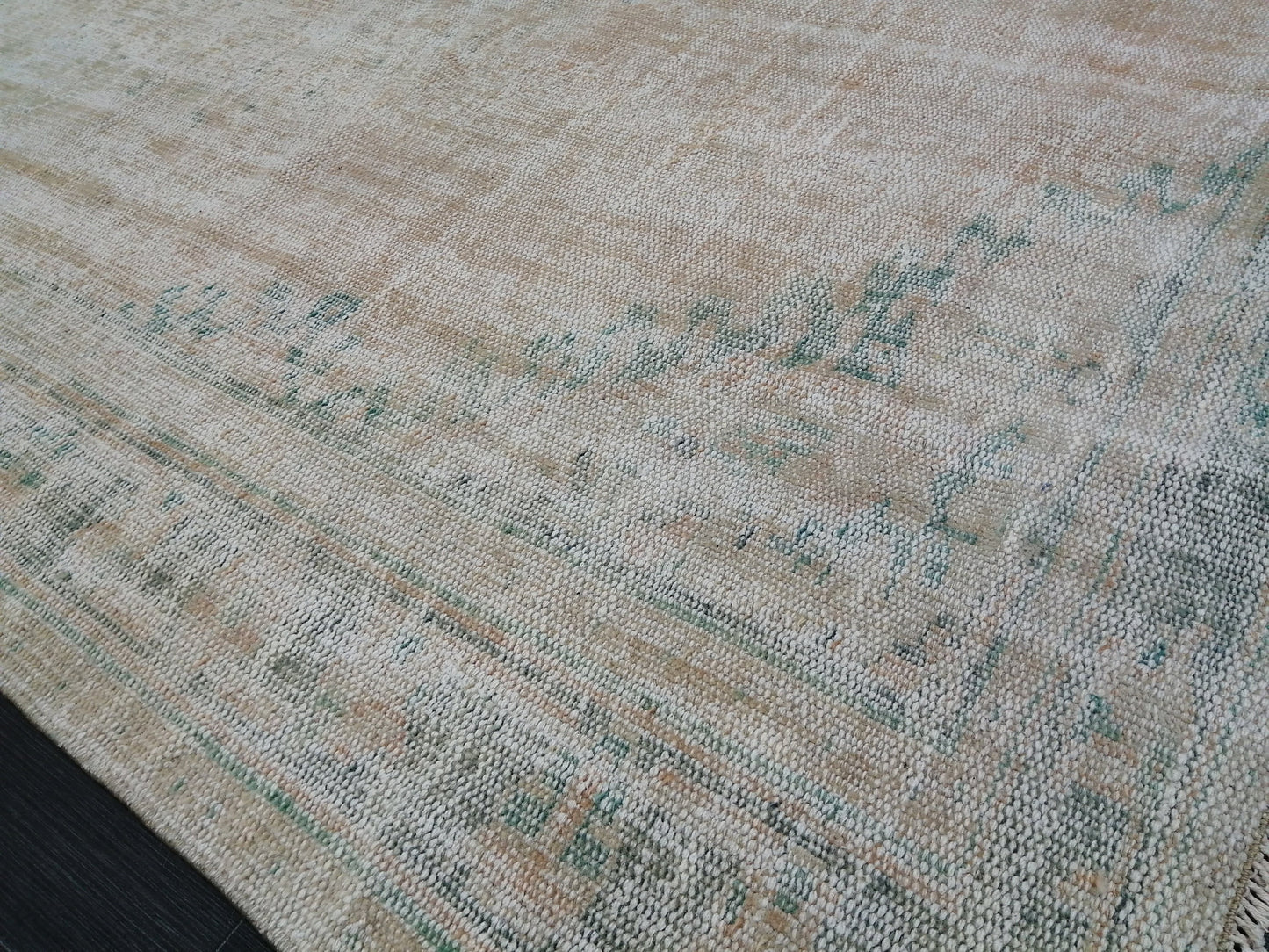 Distressed Rug Handmade Rug 6 x 10.3 Oushak Rug Rustic Rug, Muted Antique Rug Faded Rug 6x10 Turkish Rug Farmhouse Rug Vintage Rug Wool rug