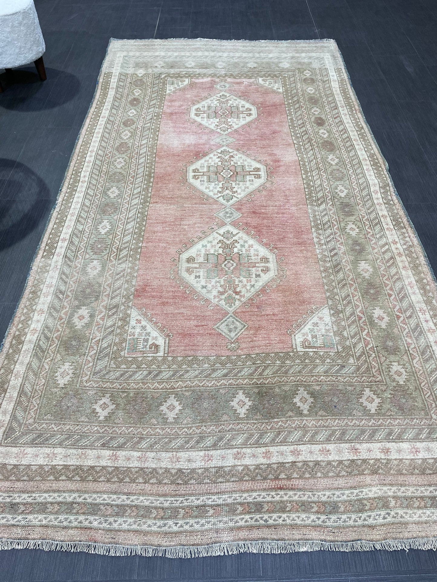 Vintage RUG, TURKISH 4.2 x 8.5 Rug, Vintage Handmade Rug, Wool Hand Knotted Rug, Hand Made Rug Quality Turkish Rug