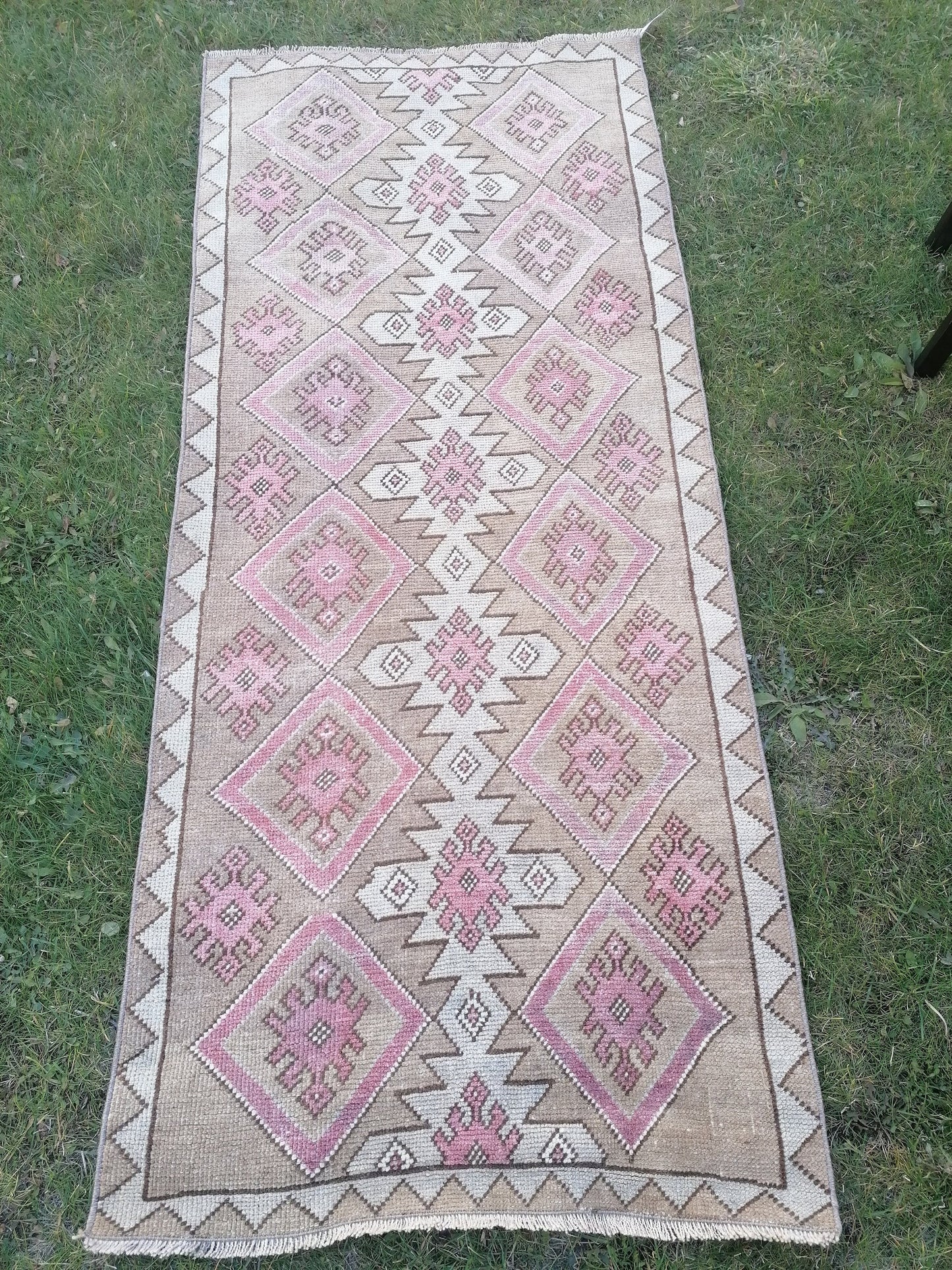Turkish runner rug, vintage wool rug 2'9x6'5 vintage oushak runner rug unique hand made rug kitchen rug bohemian rug