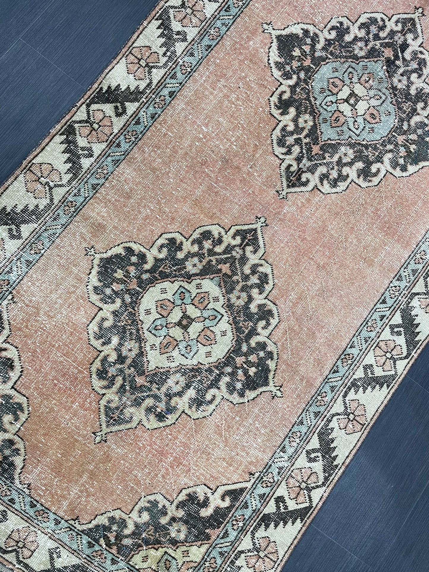 Hand Knotted Runner 4 x 10.4 Turkish Runner Rug Vintage Runner Rug Hallway Runner Rug Kitchen Runner Rug Wool Runner Rug Wool Nomad Rug