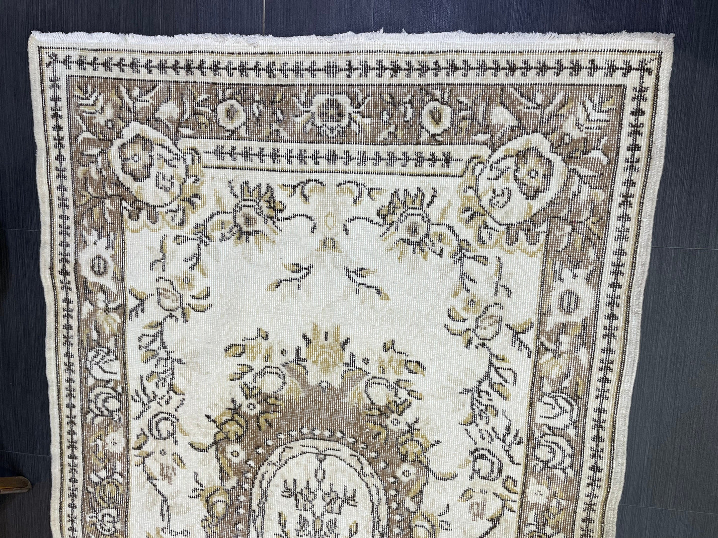 Neutral Rug, Neutral Persian 4 x 7.2 RUG, Oushak Rug, TURKISH Rug, Handknotted Rug, Oriental Rug, Vintage Rug, Handmade Rug, Antique Rug,
