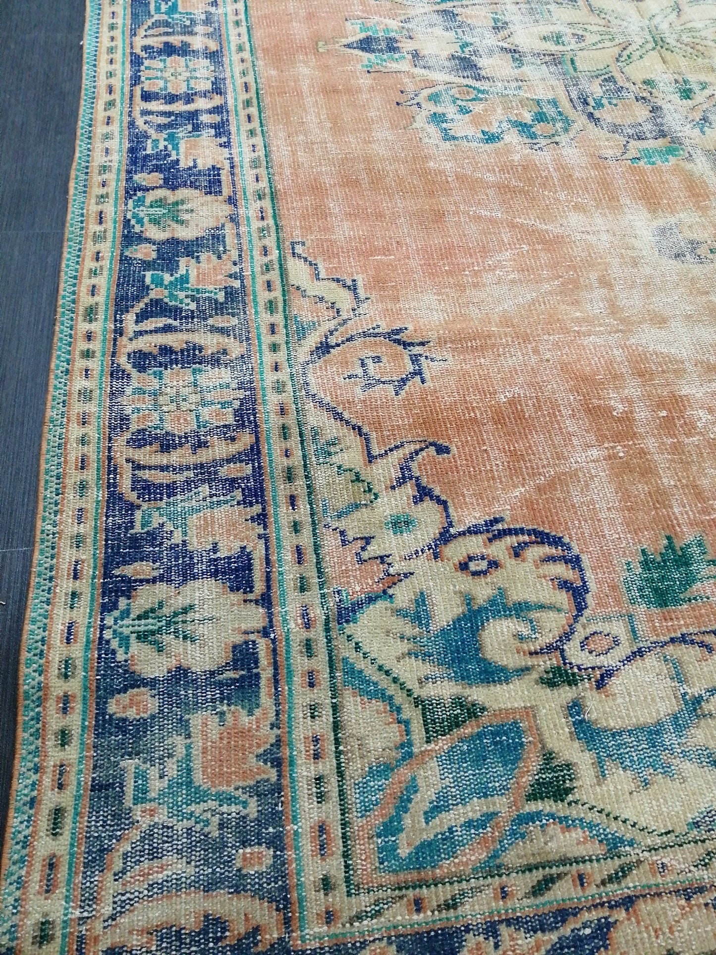 9.7 X 6.8 LARGE Rugs, Hand Made Rug, Oushak Rug, Rustic Rug, Bohemian Rug, Rug Runner, Turkish Rug, Farmhouse Rug, Vintage Rug, Wool rug