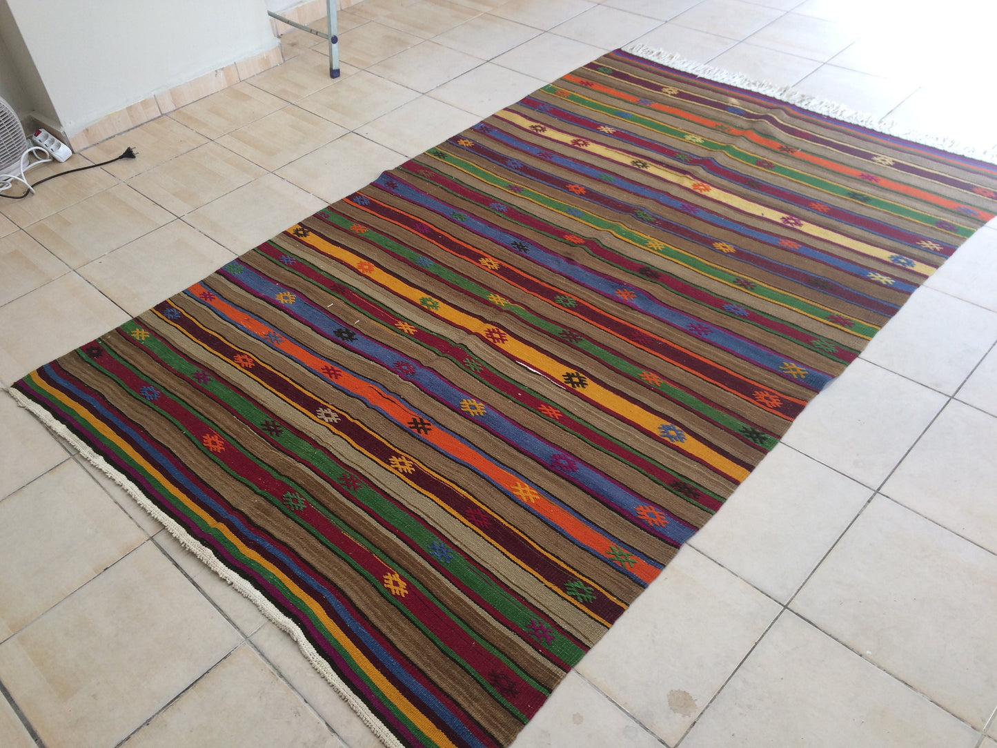 Flatweave OUSHAK RUG TURKISH Oushak Rug Vintage Flat weave Oushak Runner Rug Vintage Runner Rug Wool Oushak Rug Hand Made Rugs Vintage Rug