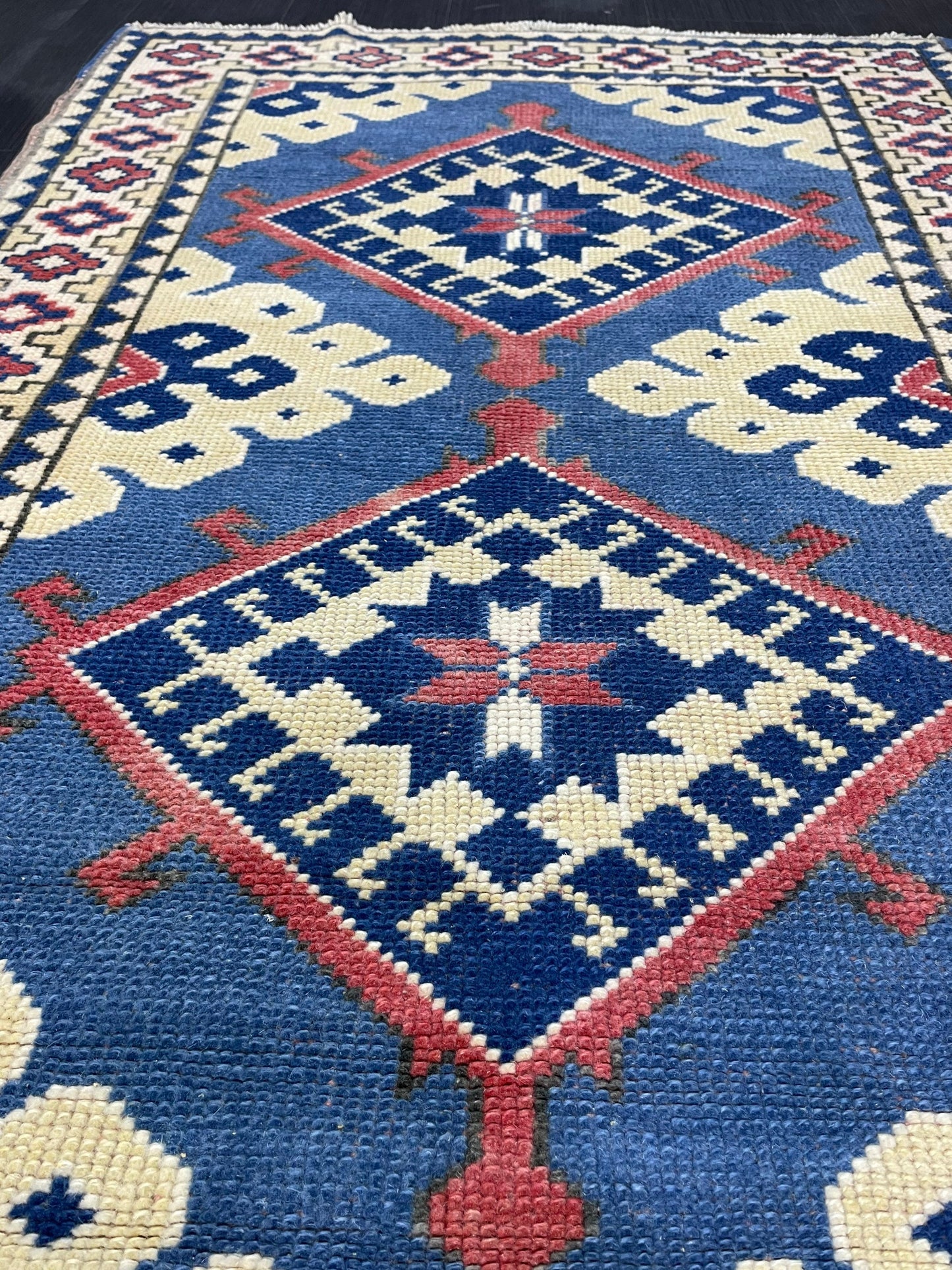 TURKISH Rug, Vintage Wool 3.3 x 4.9 Rug, Oushak Rug, Hand Knotted Rug, Anatolian Rug, Persian 100% Wool Rug, Handmade Rug