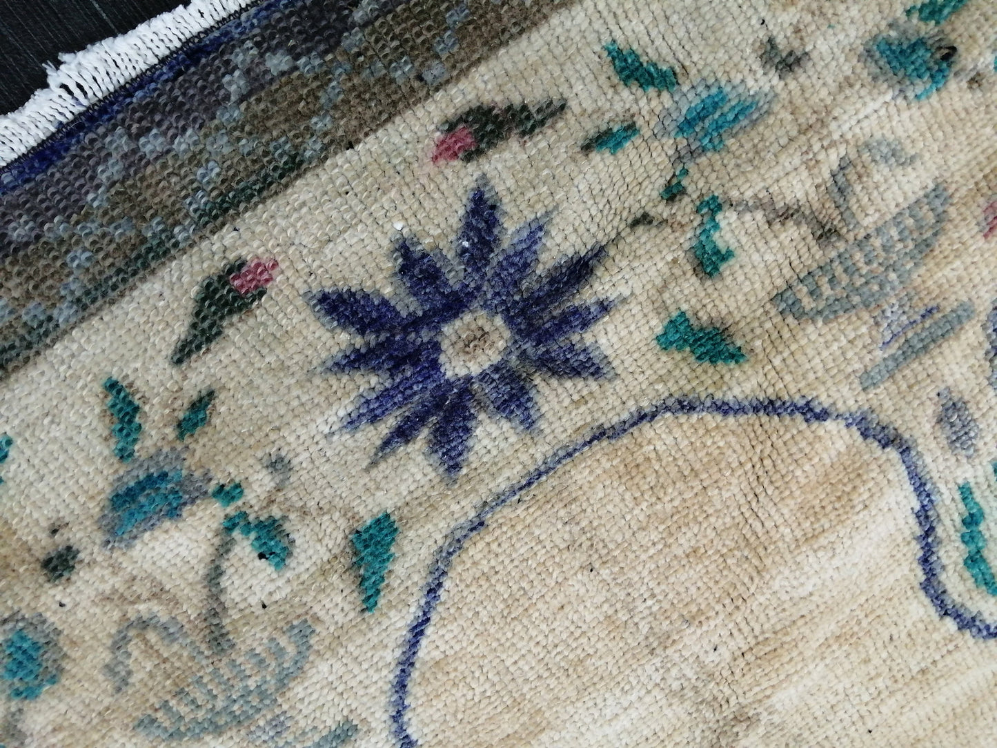 3.9 x 2.5 Rugs, Hand Made Rug, Oushak Rug, Rustic Rug, Bohemian Rug, Rug Runner, Turkish Rug, Farmhouse Rug, Vintage Rug, Wool rug