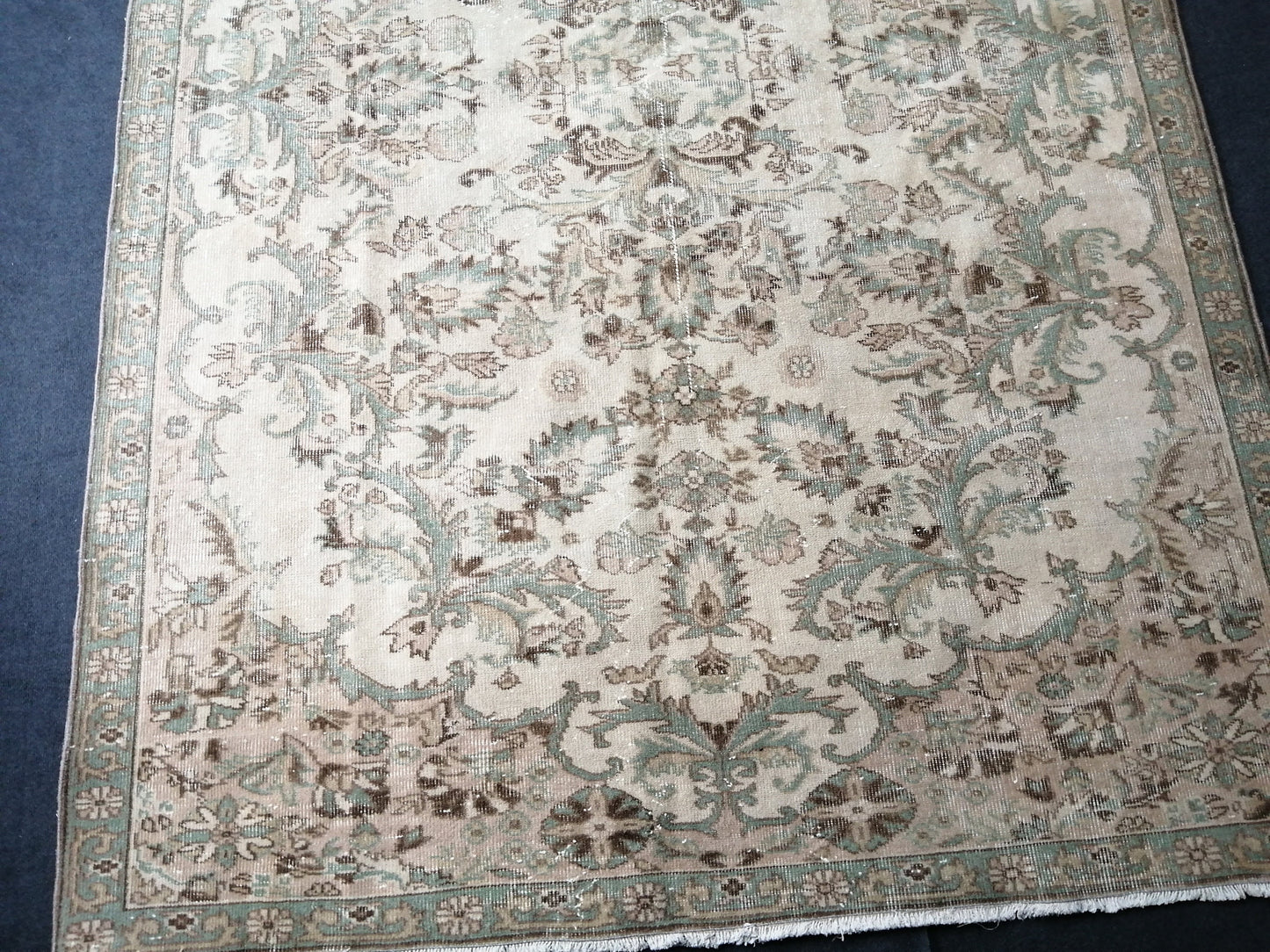 6.5 x 10 Oushak Runner Rug Turkish Runner Rug Vintage Runner Rug Hallway Runner Rug Kitchen Runner Rug Wool Runner Rug Wool Oushak Rug