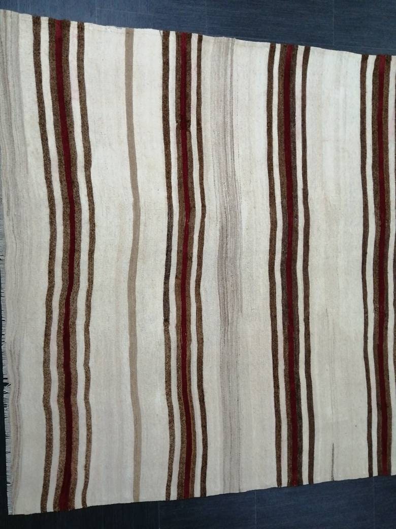 5.4 x 13 Flat Woven RUG TURKISH Rug Vintage Flat woven Runner Rug Vintage Runner Rug Wool Hand Made Rugs Muted Oriental rug