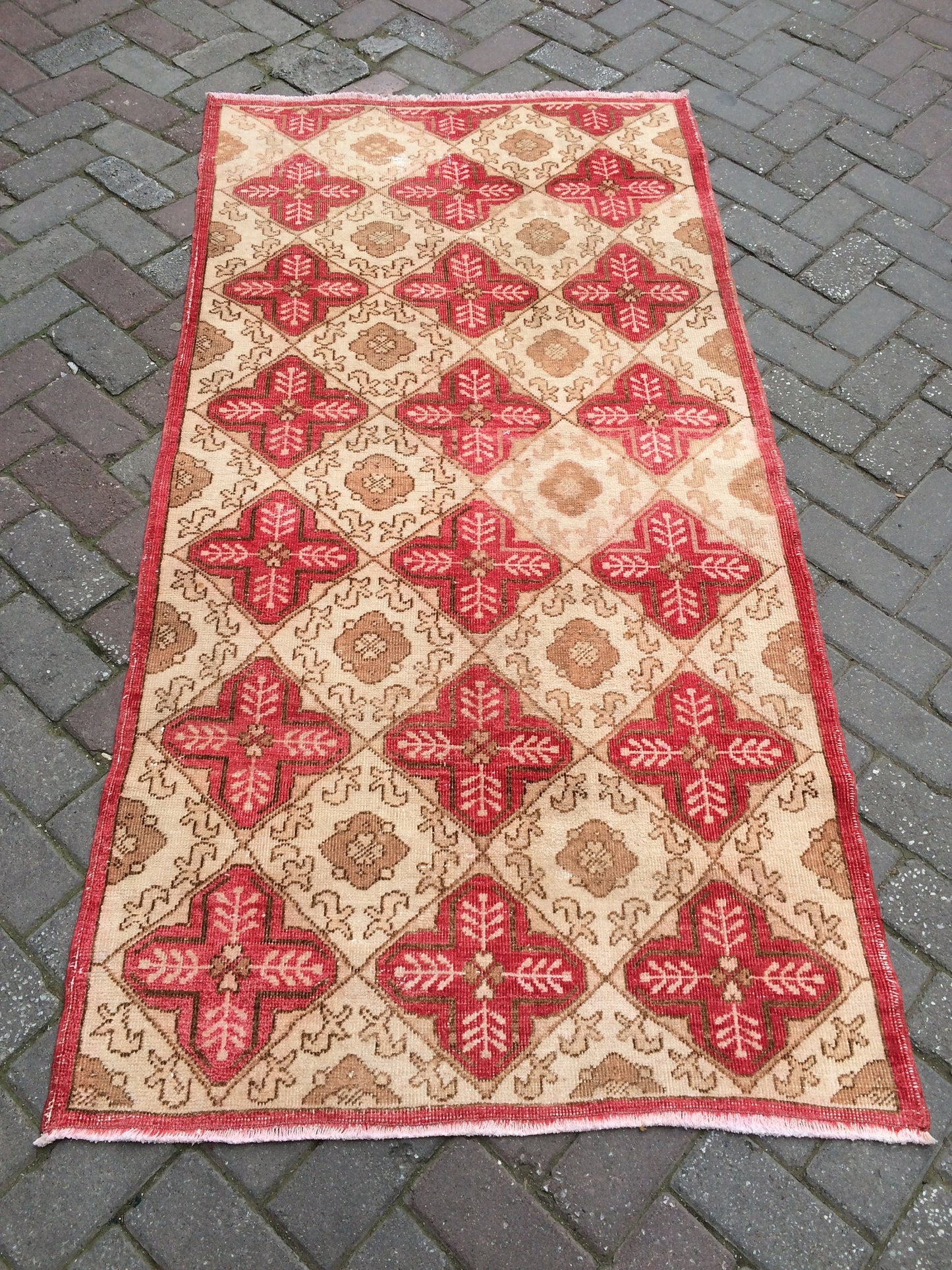 Vintage Rug Turkish Rug, Bohemian Rug Oushak Rug