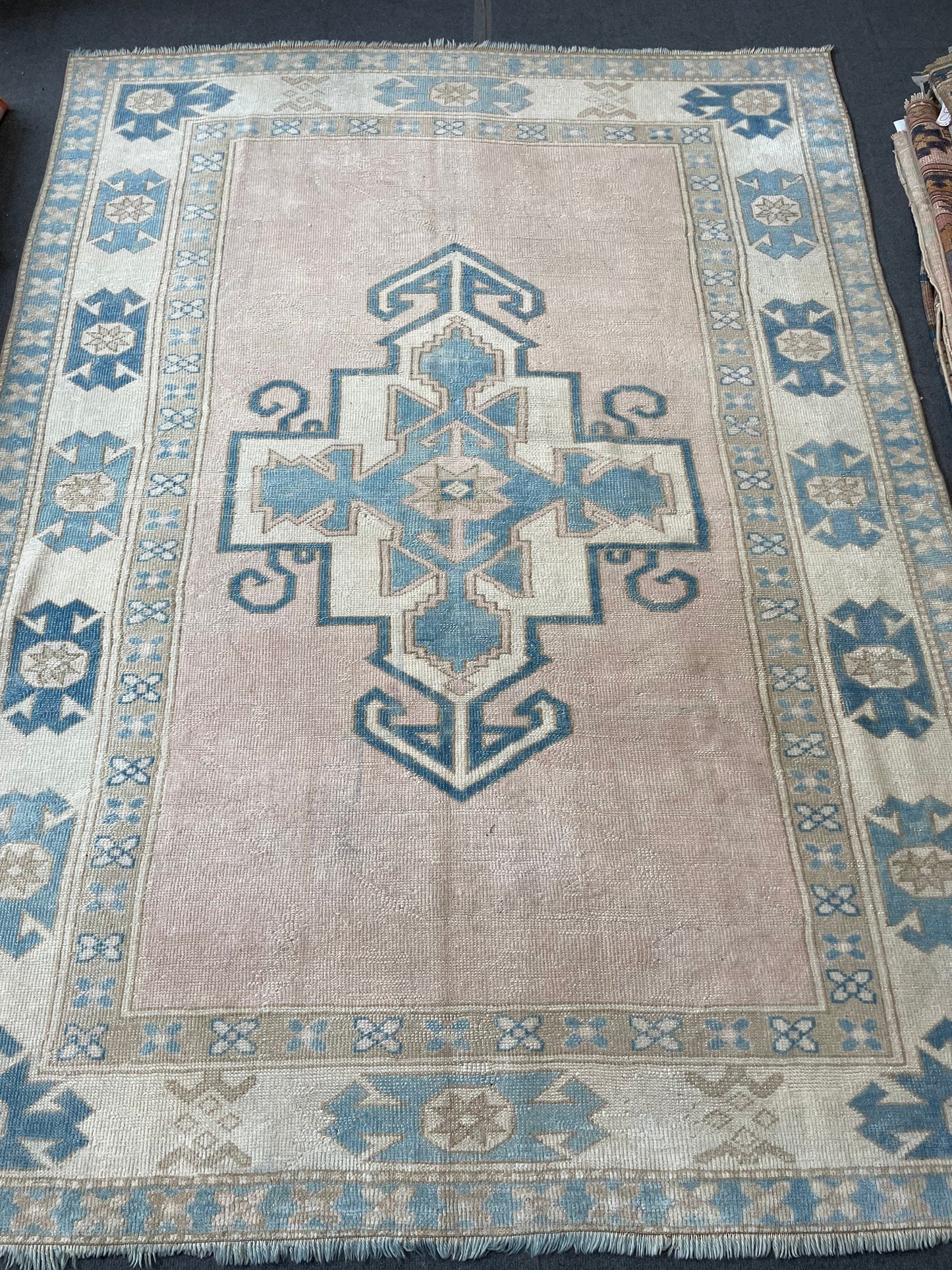 6 x 8 turkish rug - oushak rug, handmade living room rug