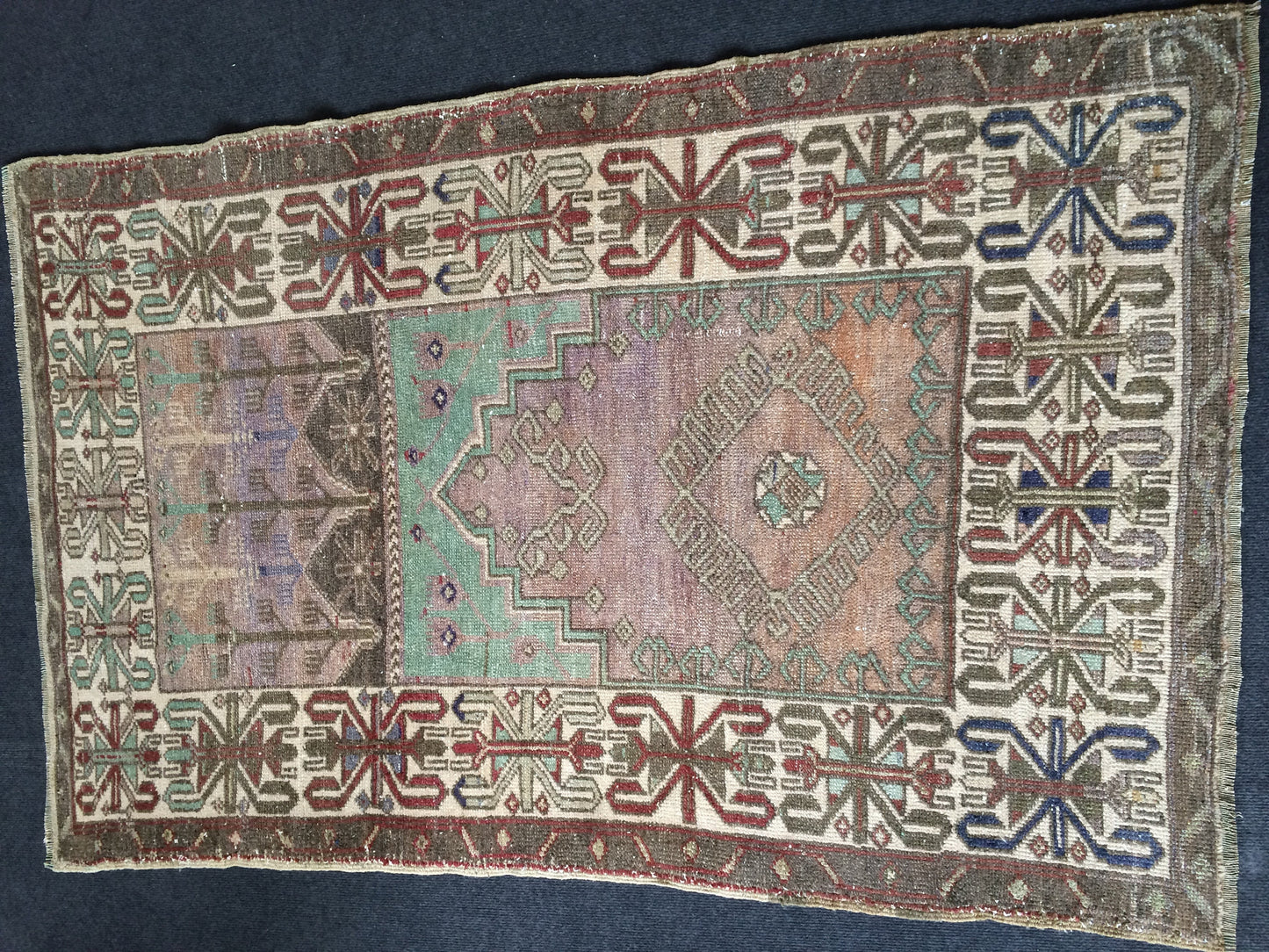 WOOL Oushak Rug Turkish Runner Rug Vintage Rug Hallway Rug Kitchen Rug Wool Nomad Rug Wool Oushak Rug Turkish Wool Oushak Rug 5.4 x 3.6