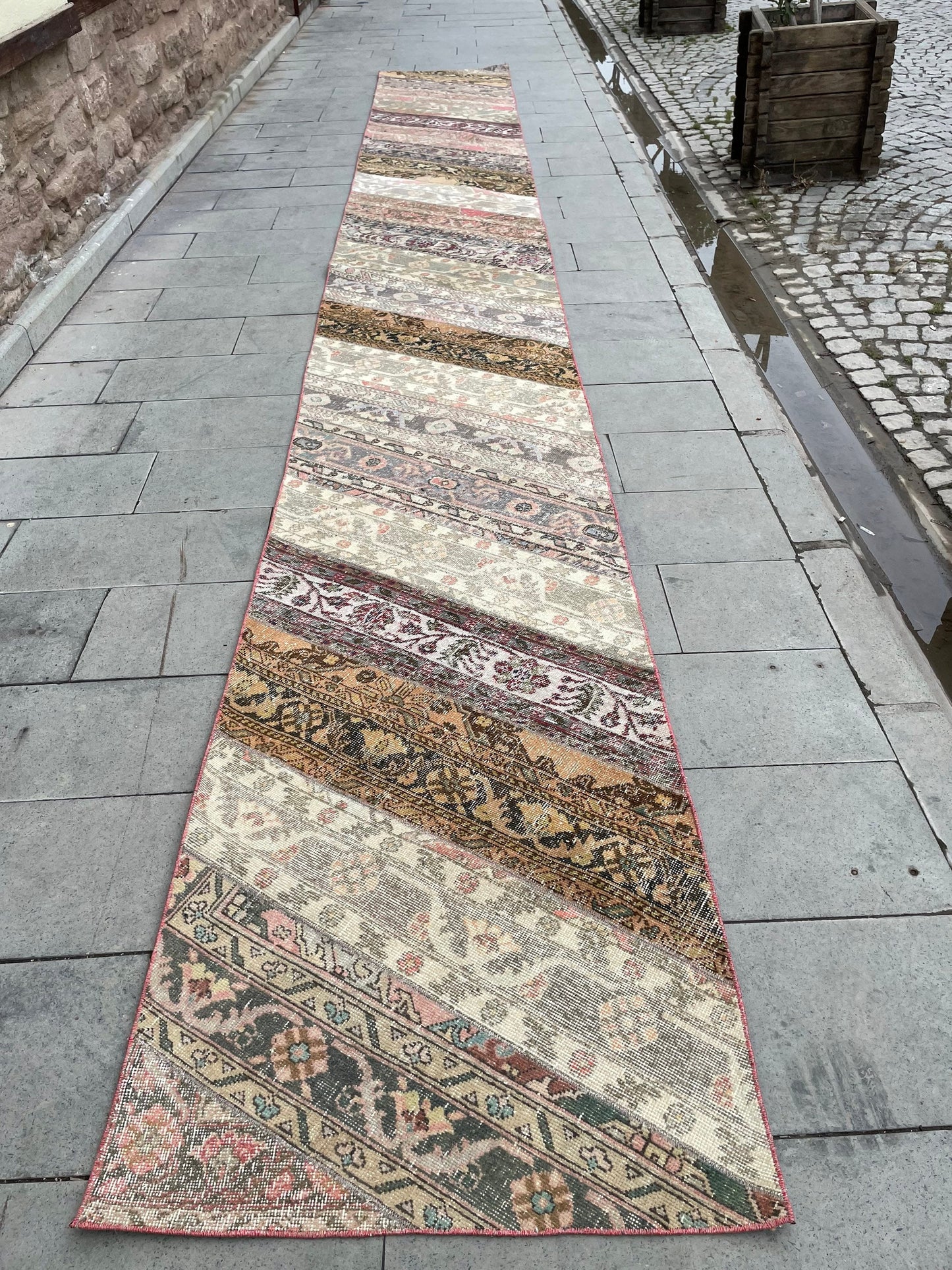 Vintage Runner Rug 2.7 x 22 ft Extra Long TURKISH Runner Rug Vintage Runner Rug Oriental Runner Rug Patchwork Runner Hand Knotted Runner