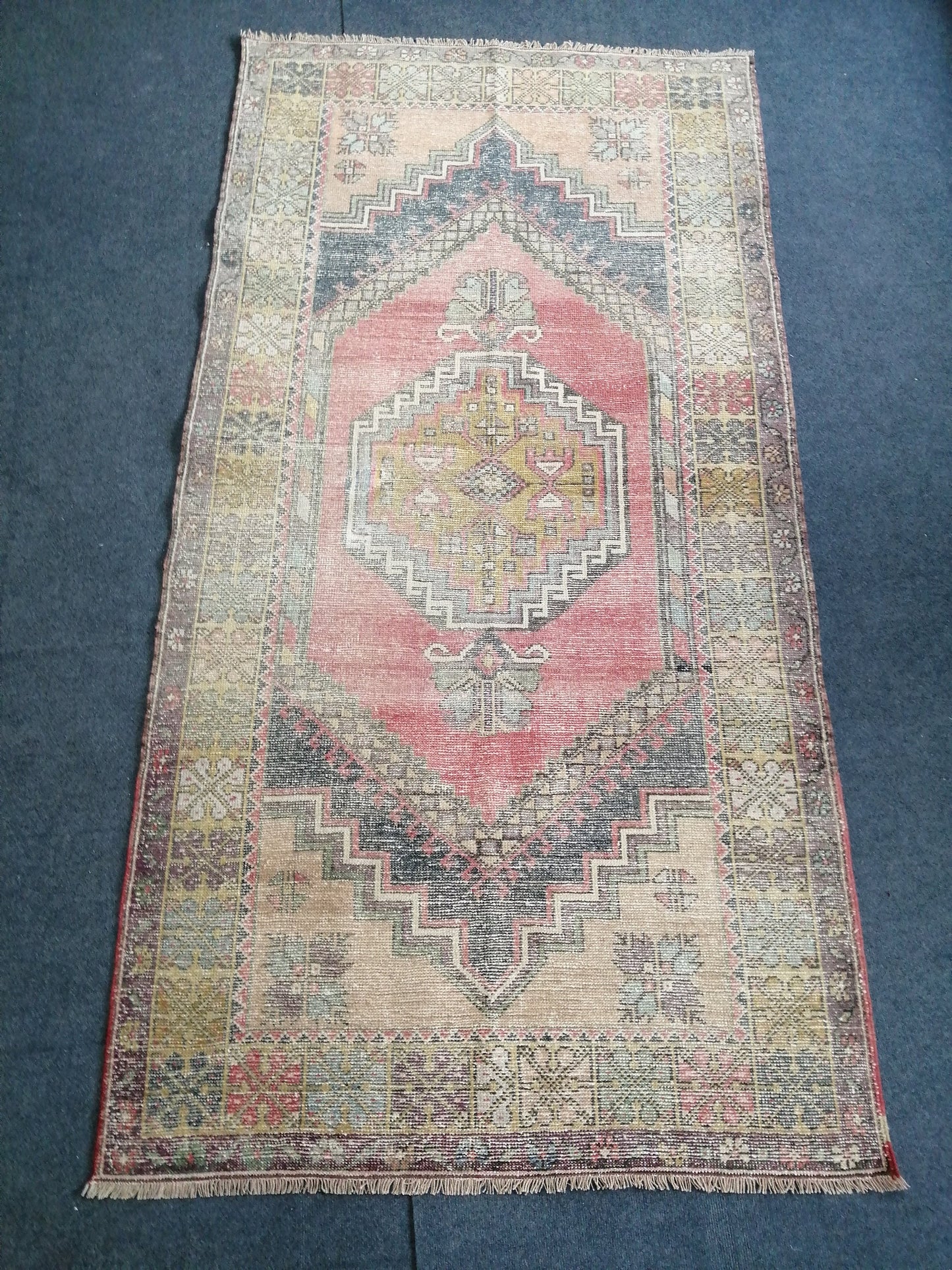 6.10 X 4 Muted Oushak Runner Rug Turkish Runner Rug Vintage Runner Rug Hallway Runner Rug Kitchen Runner Rug Wool Runner Rug Oushak Rug