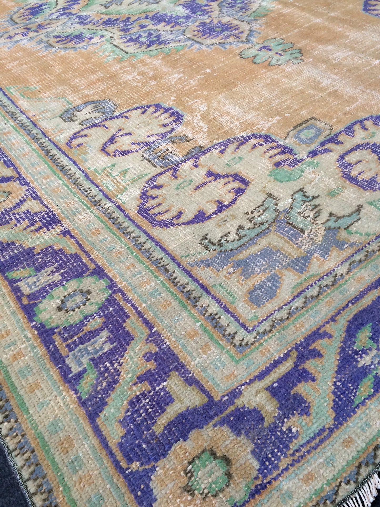 6.2 x 10 Large Area OUSHAK RUG TURKISH Oushak Rug Vintage Rug Vintage Runner Rug Wool 6 by 10 Rug Hand Made Rugs Vintage Turkish Rug