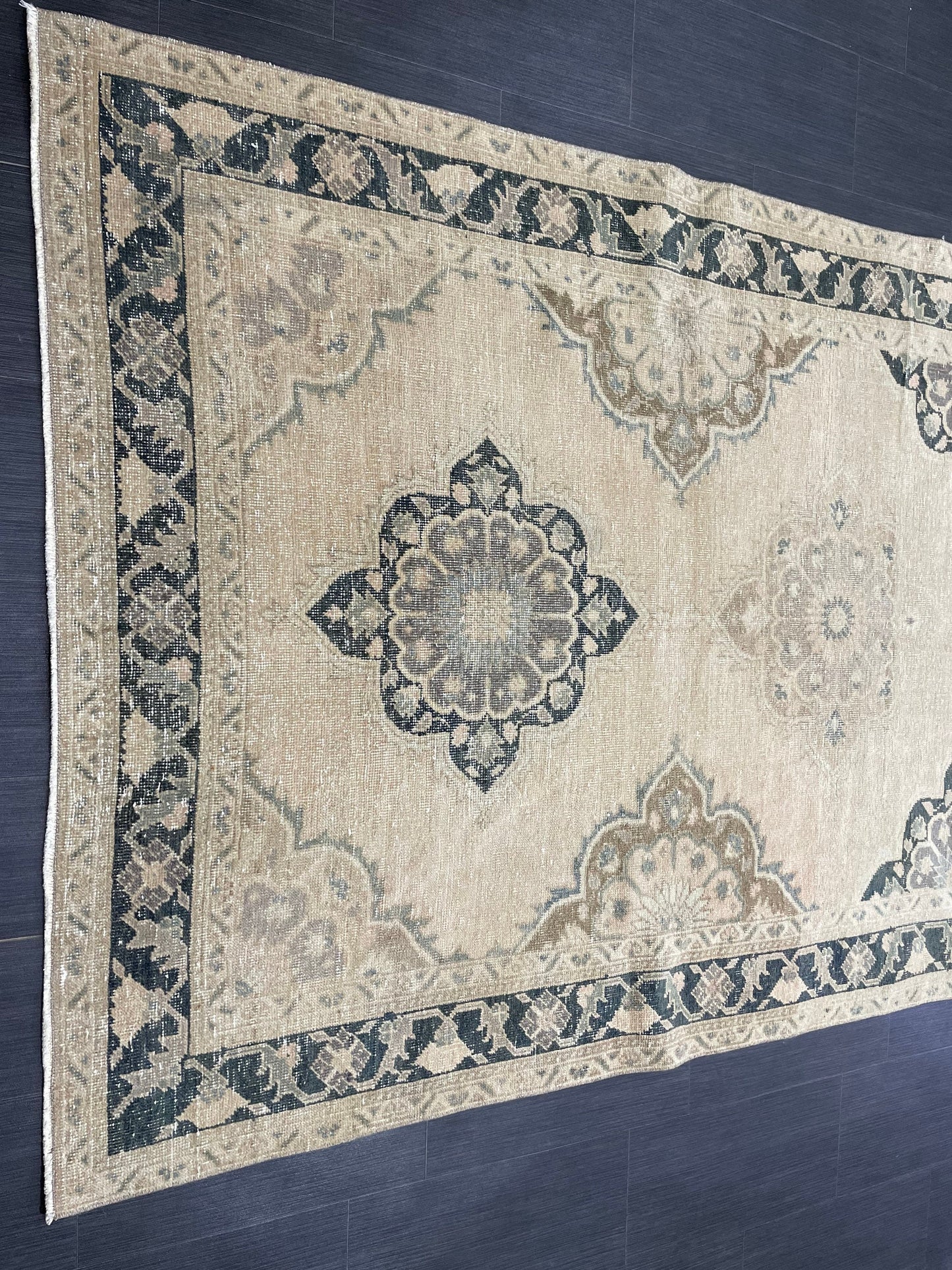 MUTED Turkish Runner Rug 5 x 13.5 Runner Antique Oushak Runner Faded Vintage Runner Rug Muted Vintage Muted Runner Rug Persian Runner