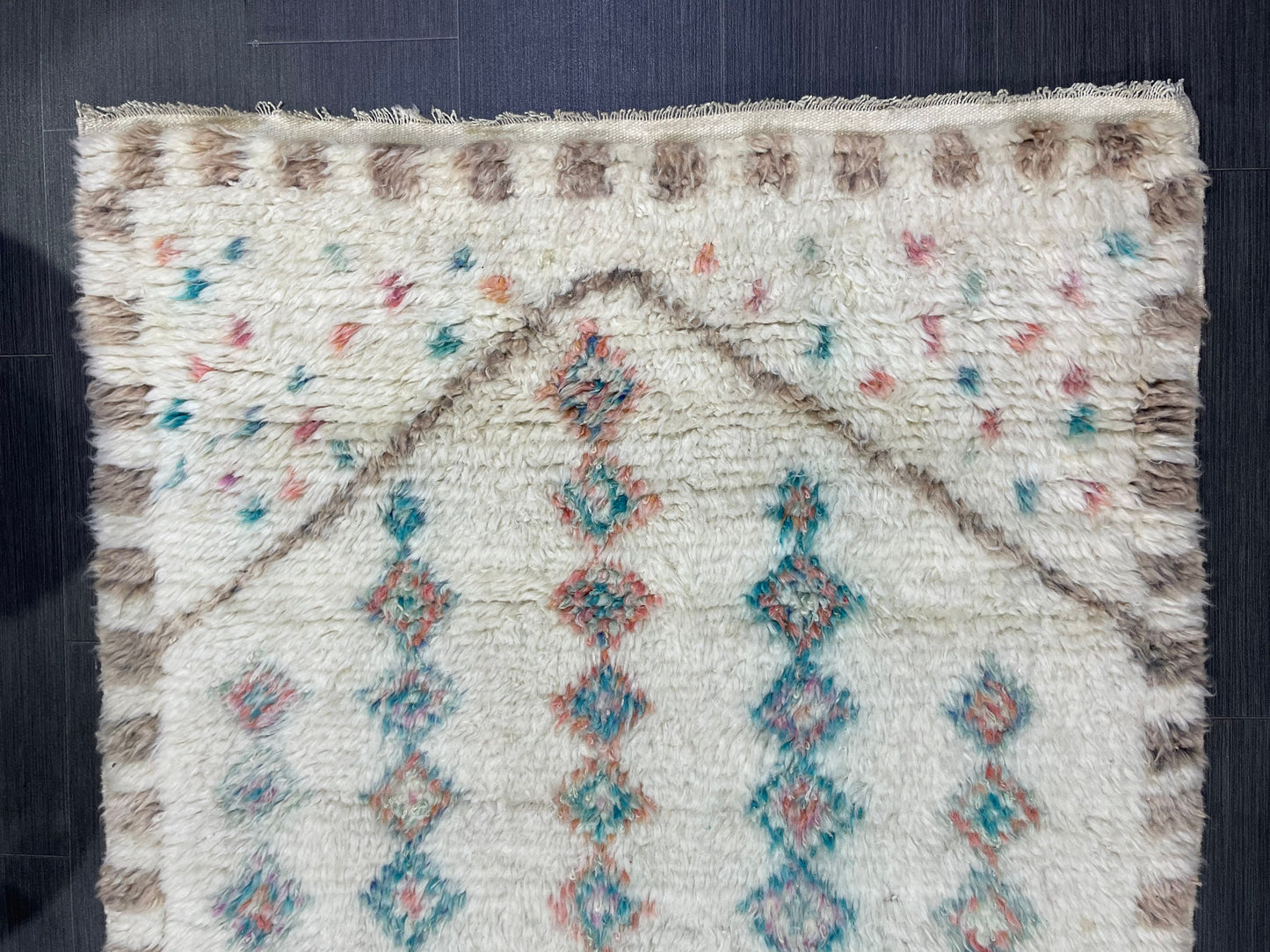 Antique Wool Rug, Vintage Shaggy 3.5 x 5.4 Rug, High Wool Pile Rug, Plush Rug, Handmade Rug, Hand Knotted Rug, Turkish Rug, Nomad Rug, Rear
