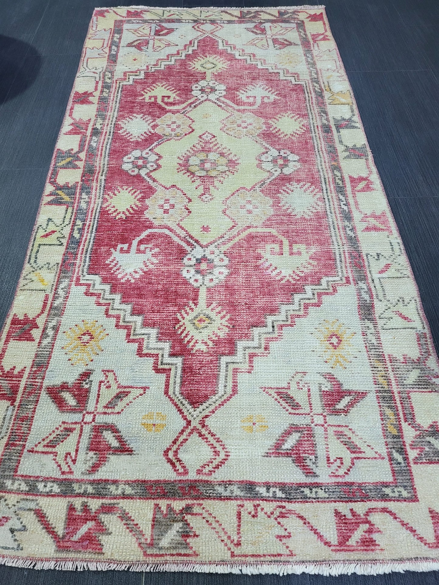 Handmade Rug, Oushak Rug, 2.5 x 5 Rug, Antique Rug, Turkish Rug, Farmhouse Rug, Vintage Rug, Wool Persian rug